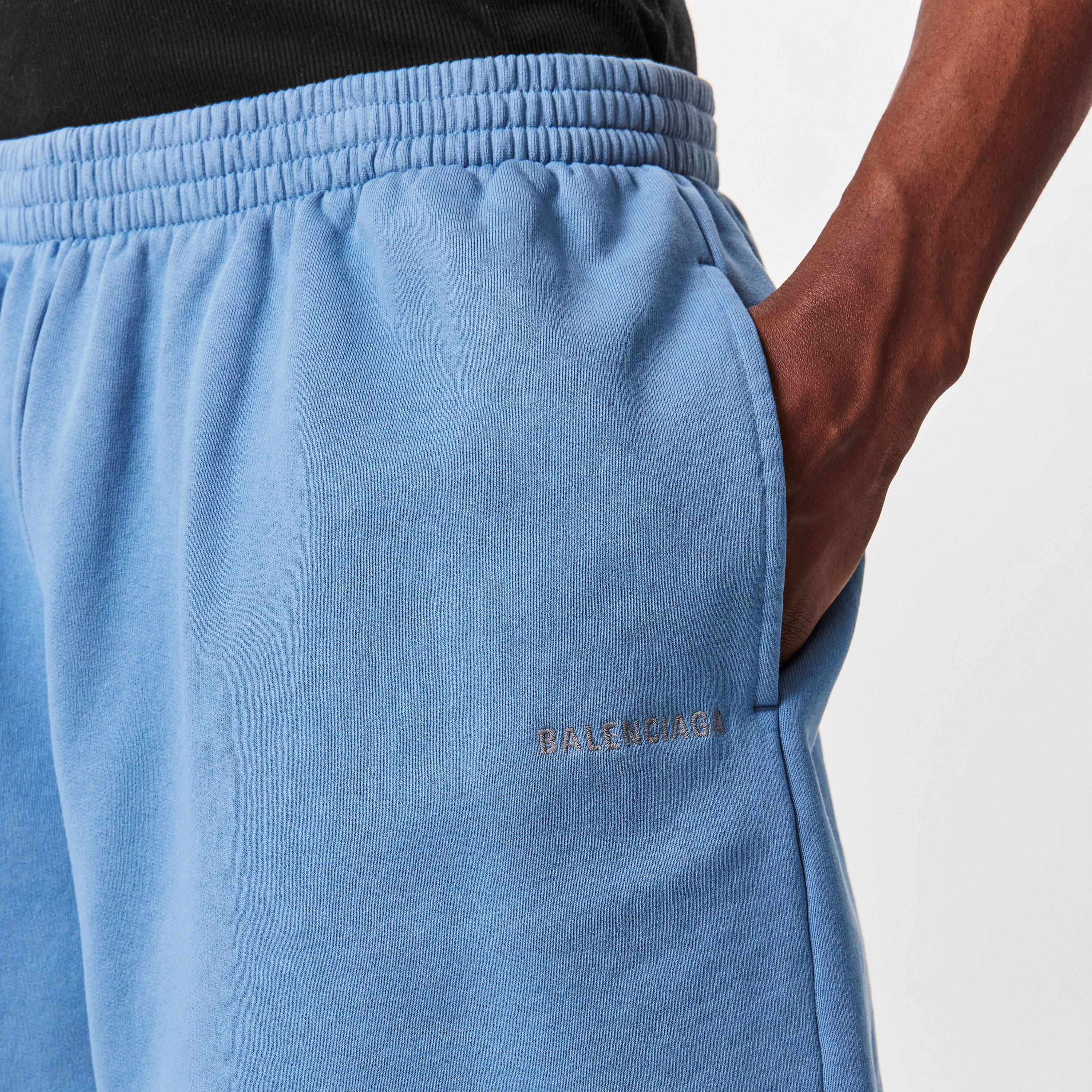 Grey Blue - Balenciaga - Men's Fleece Jogger Shorts - 5