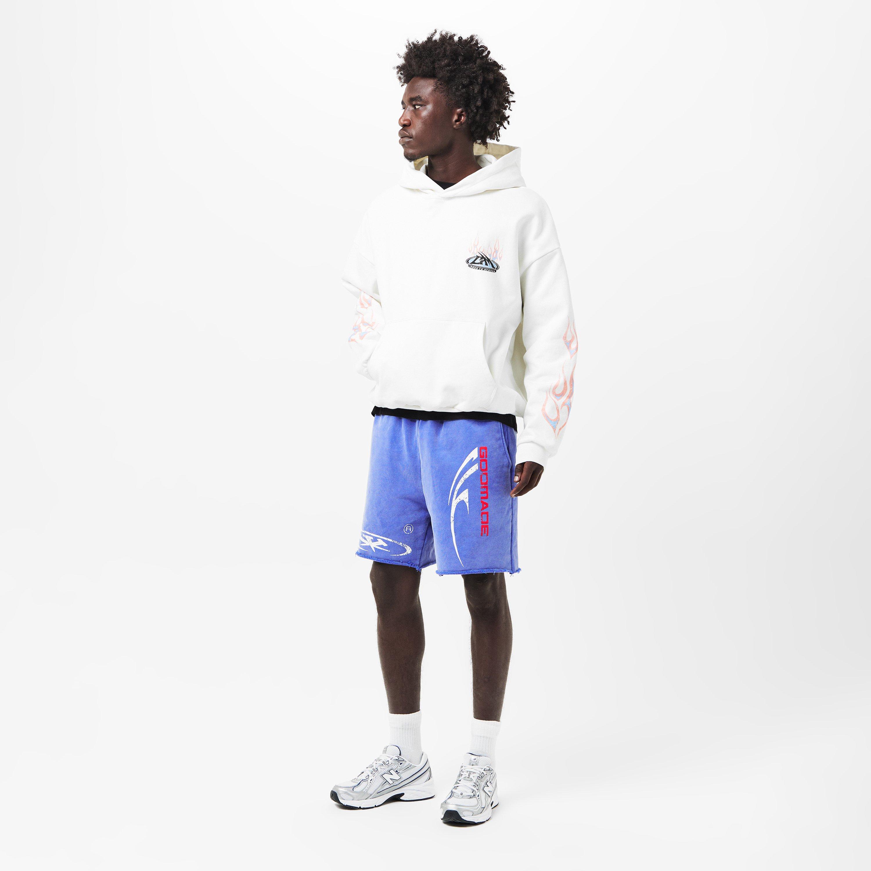 Blu/red - God Made - Men's Fleece Jogger Shorts - 6