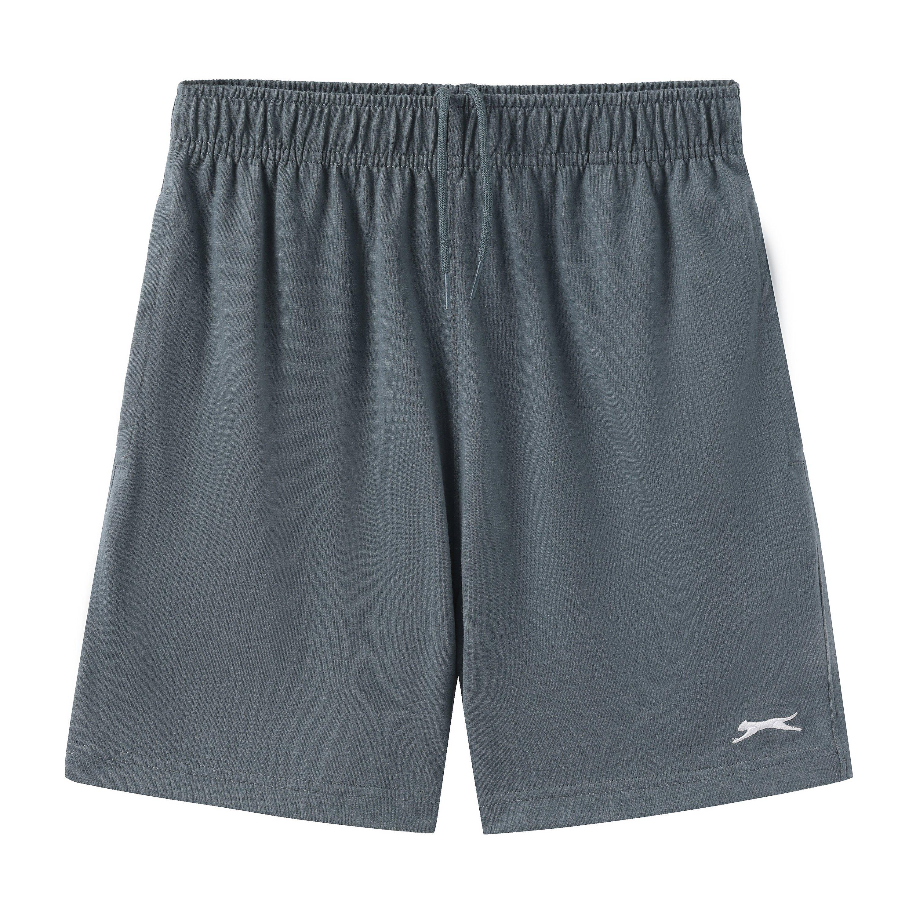Slazenger Boys Jersey Shorts Junior - Slate - 11-12 Yrs