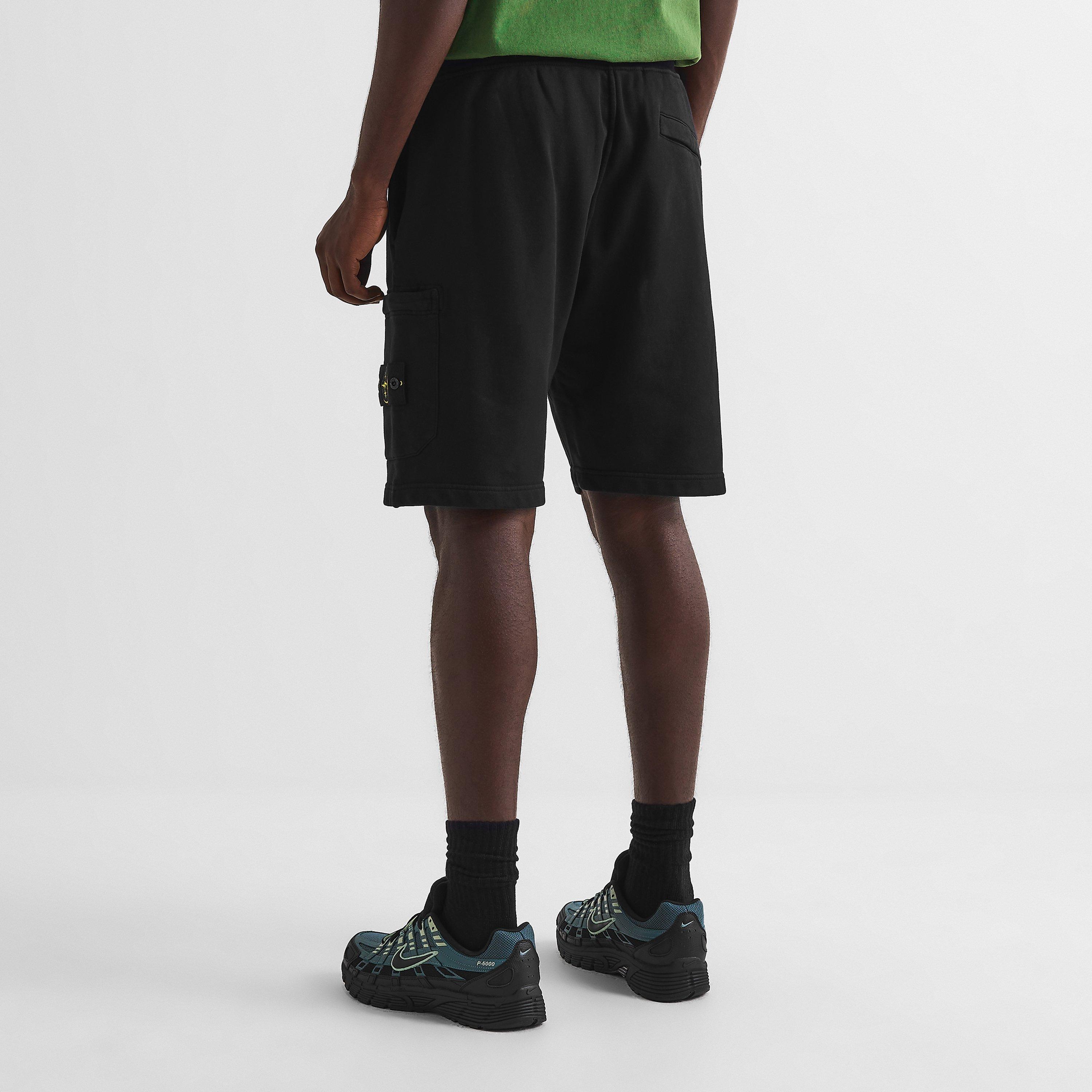 Black V0029 - Stone Island - Men's Fleece Jogger Shorts - 4