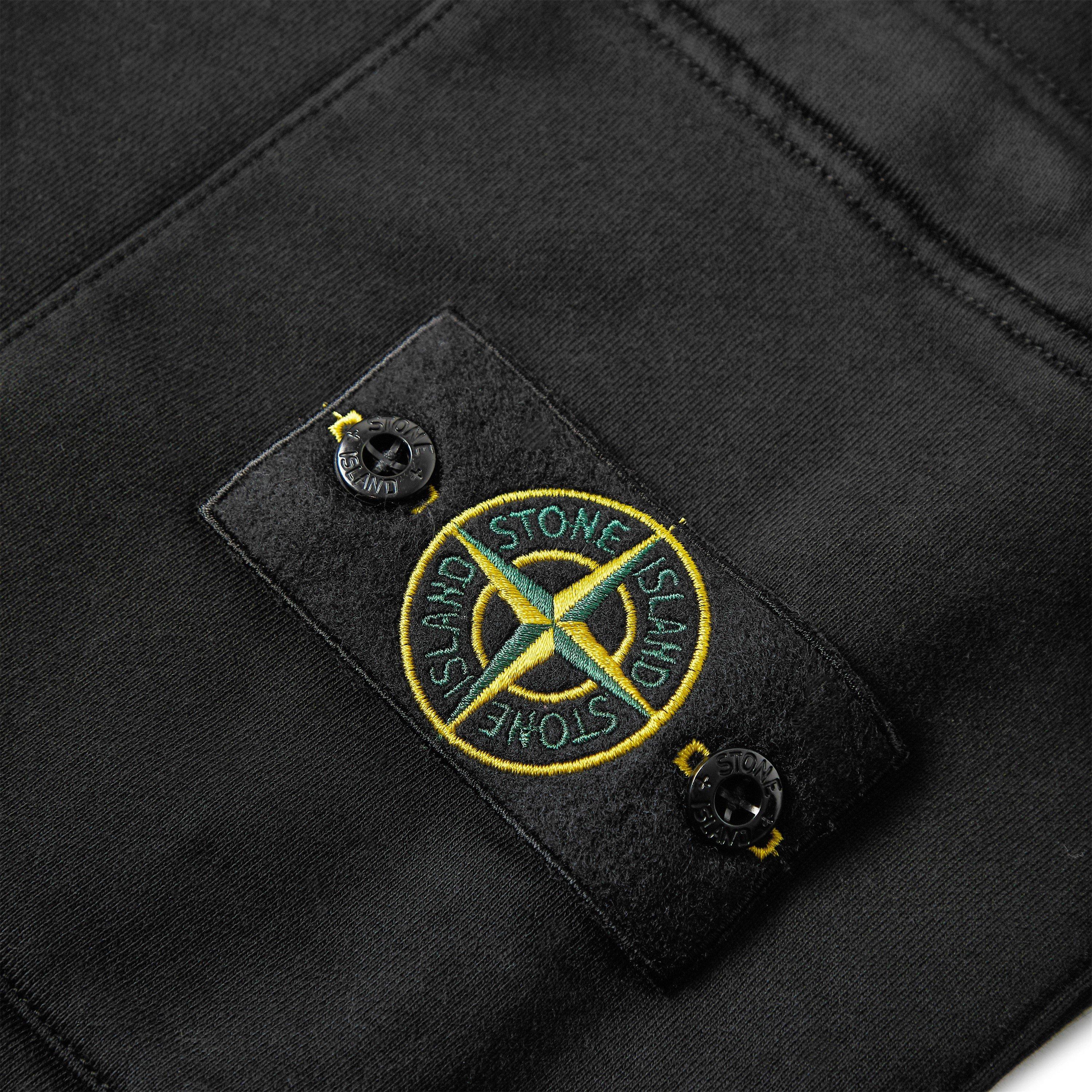 Black V0029 - Stone Island - Men's Fleece Jogger Shorts - 5