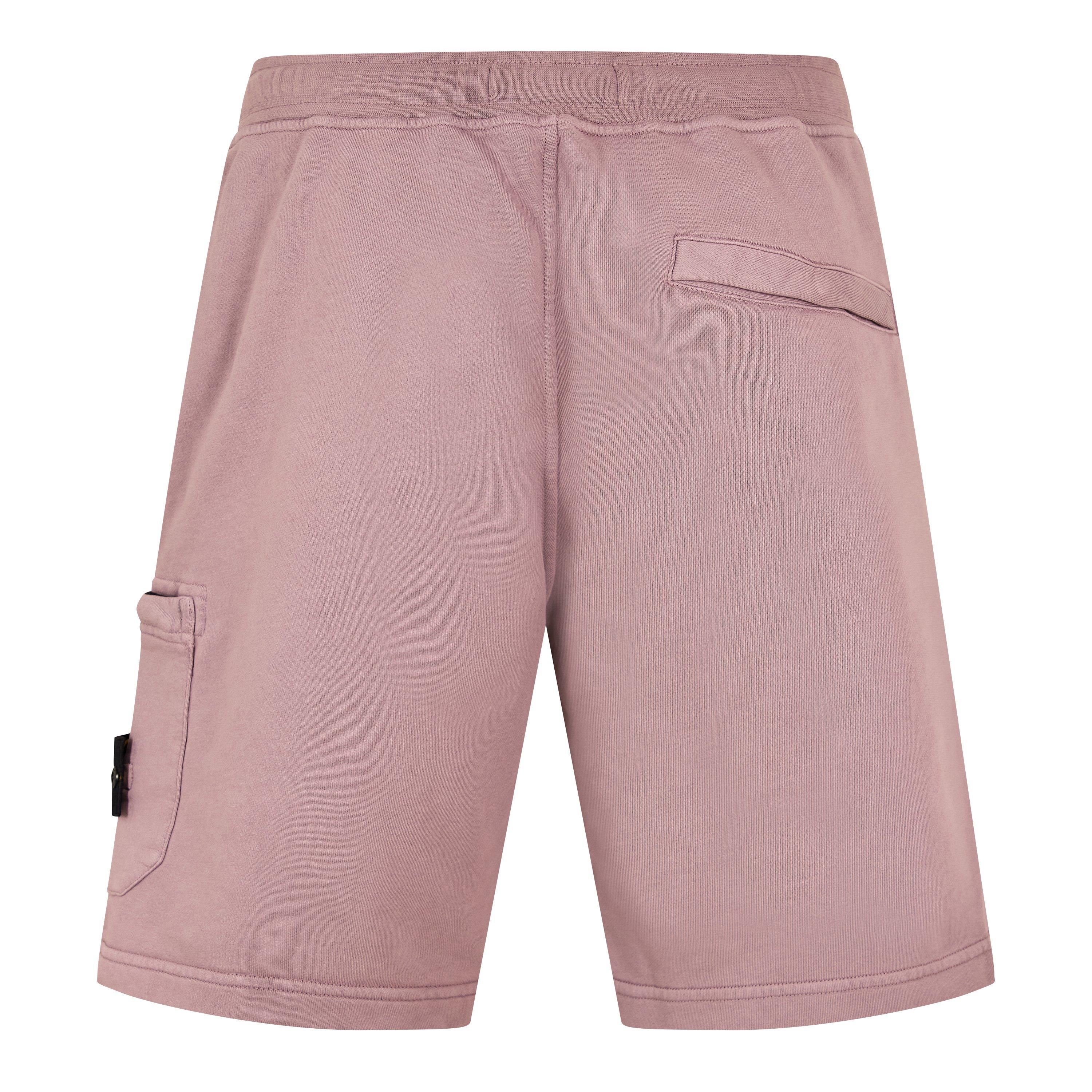 Purple Gr V008F - Stone Island - Men's Fleece Jogger Shorts - 2