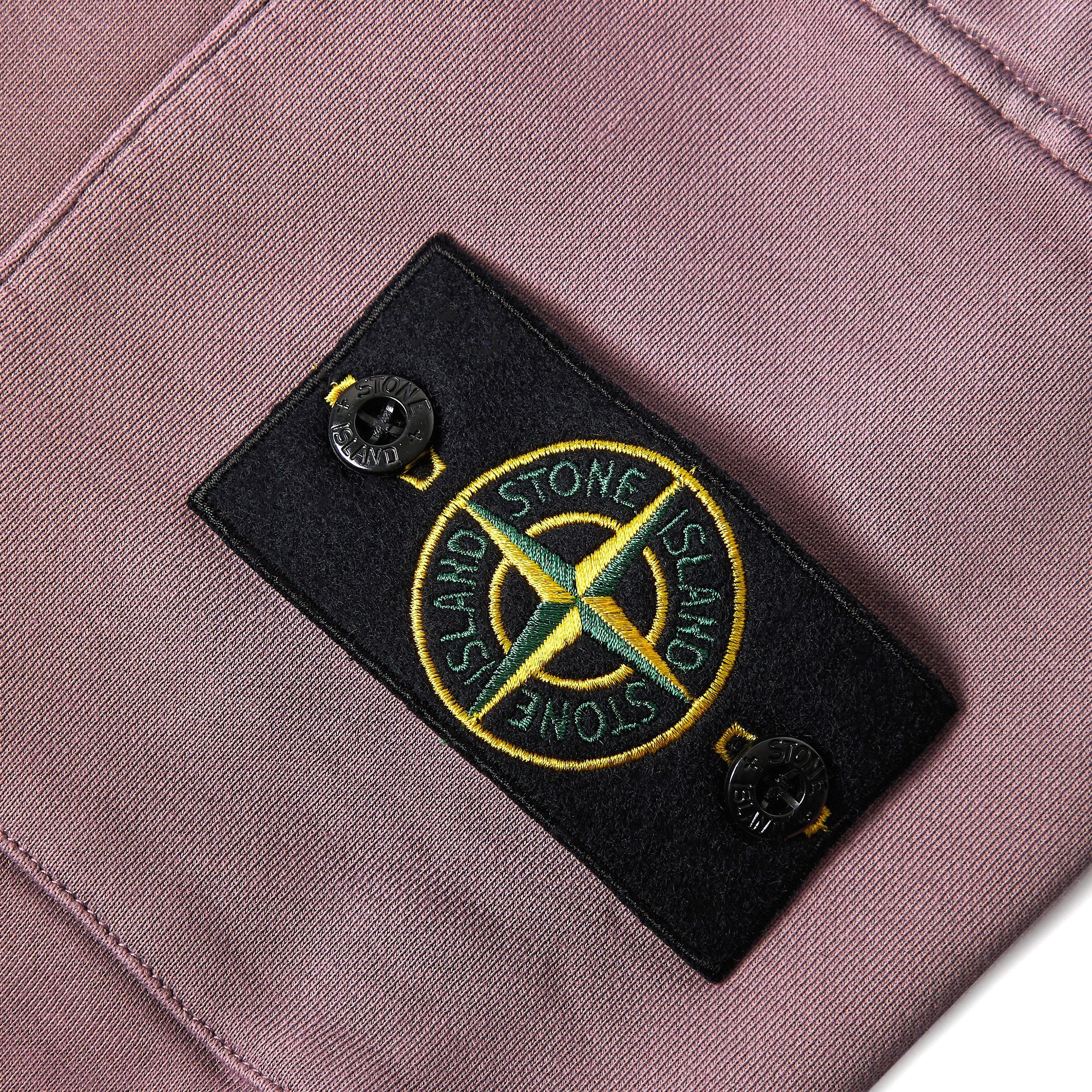 Purple Gr V008F - Stone Island - Men's Fleece Jogger Shorts - 5
