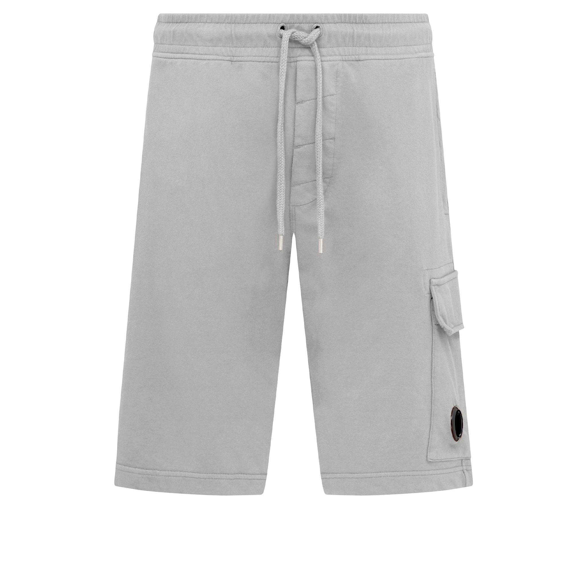 Cp Company Men's Micro Lens Fleece Jogger Shorts - Shadow Grey 937 - XS (44)