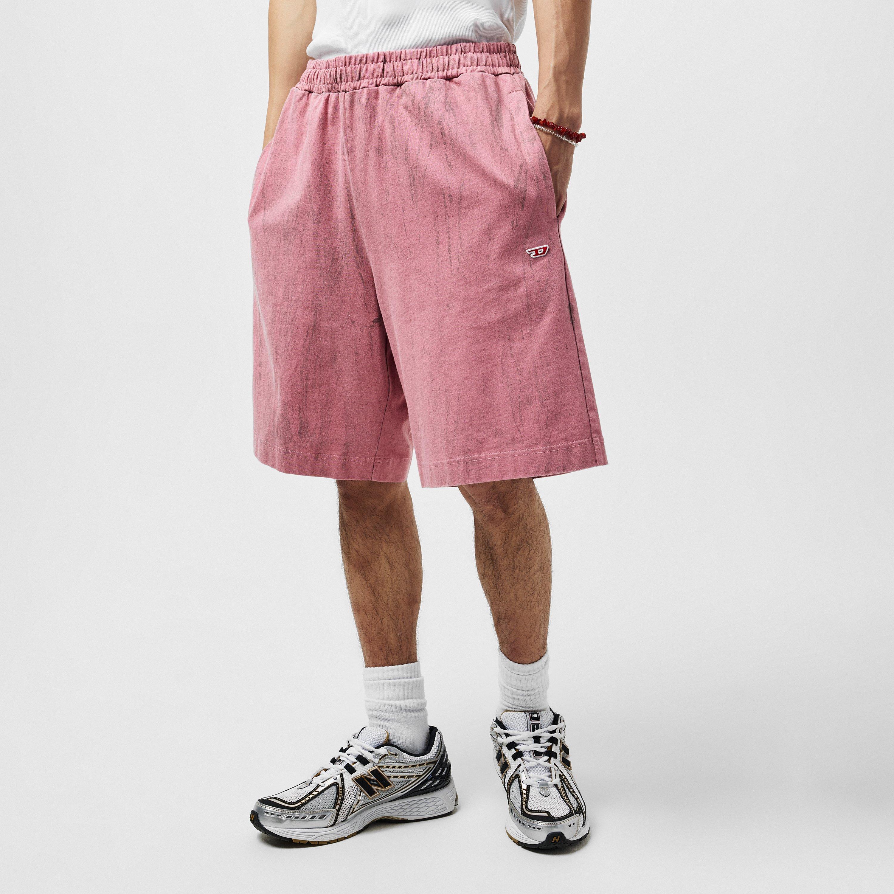 Pink - Diesel - Men's Fleece Jogger Shorts - 3