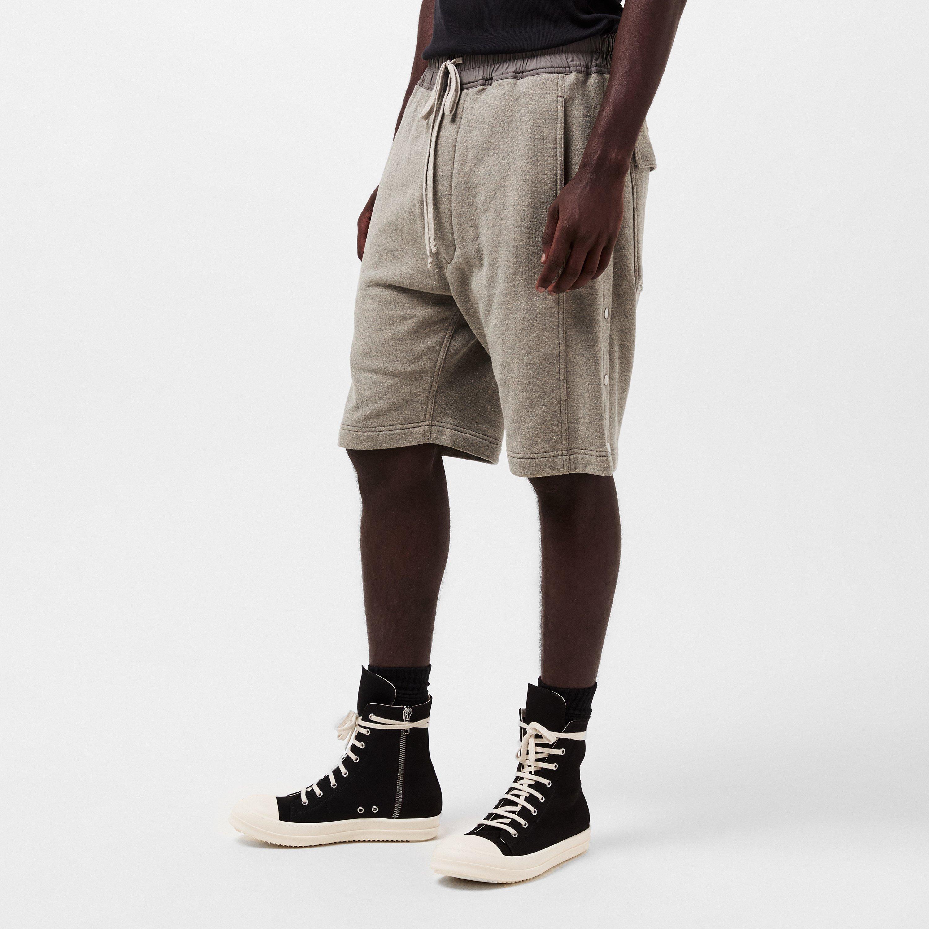 Grey 178 - Rick Owens Drkshdw - Men's Fleece Jogger Shorts - 3