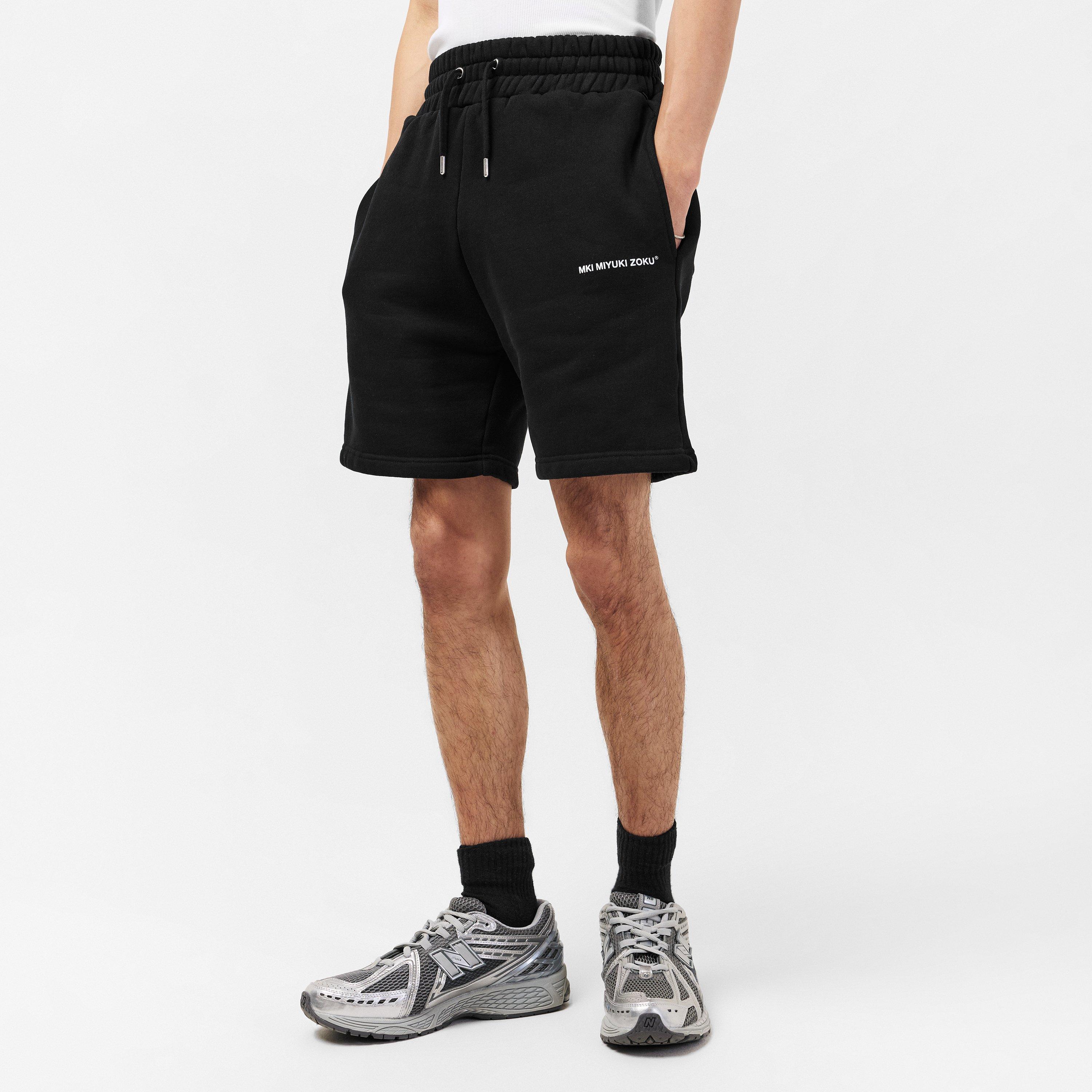 Black - MKI MIYUKI ZOKU - Men's Uniform Fleece Jogger Shorts - 3