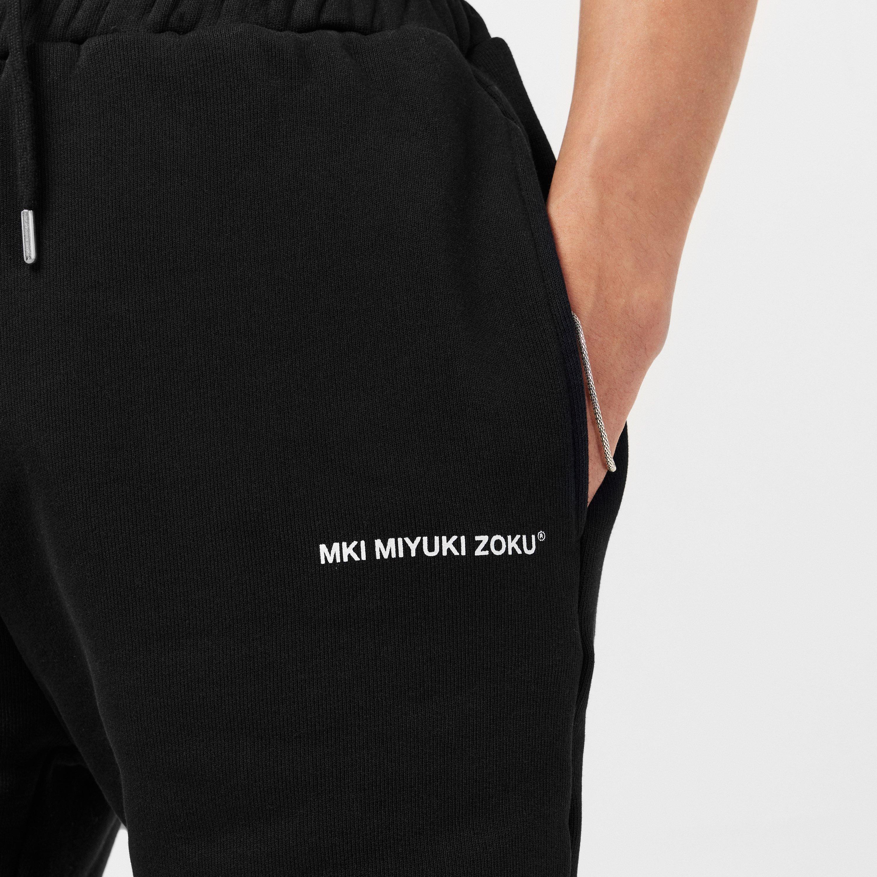 Black - MKI MIYUKI ZOKU - Men's Uniform Fleece Jogger Shorts - 5