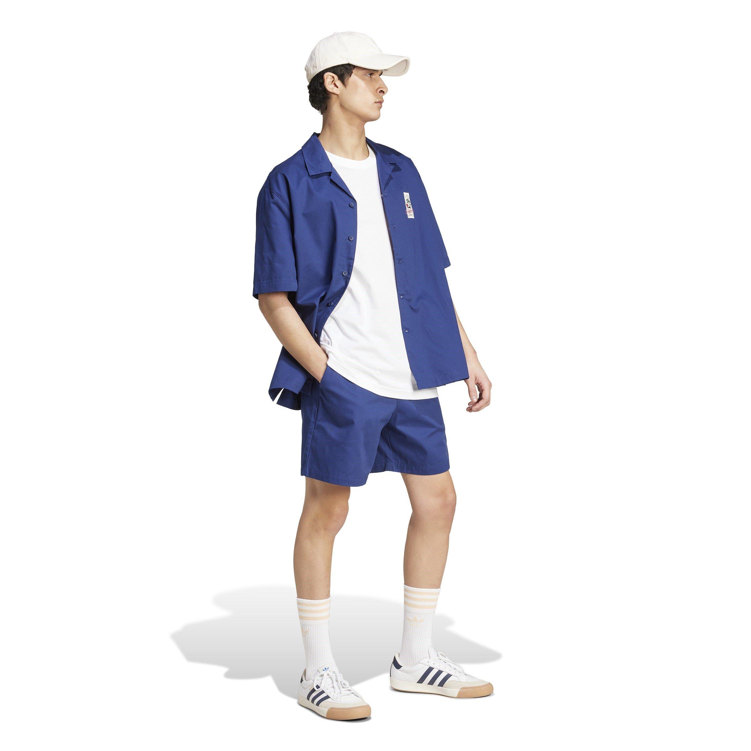 Azul Escuro - adidas Originals - Fleece Jogger Shorts - 4