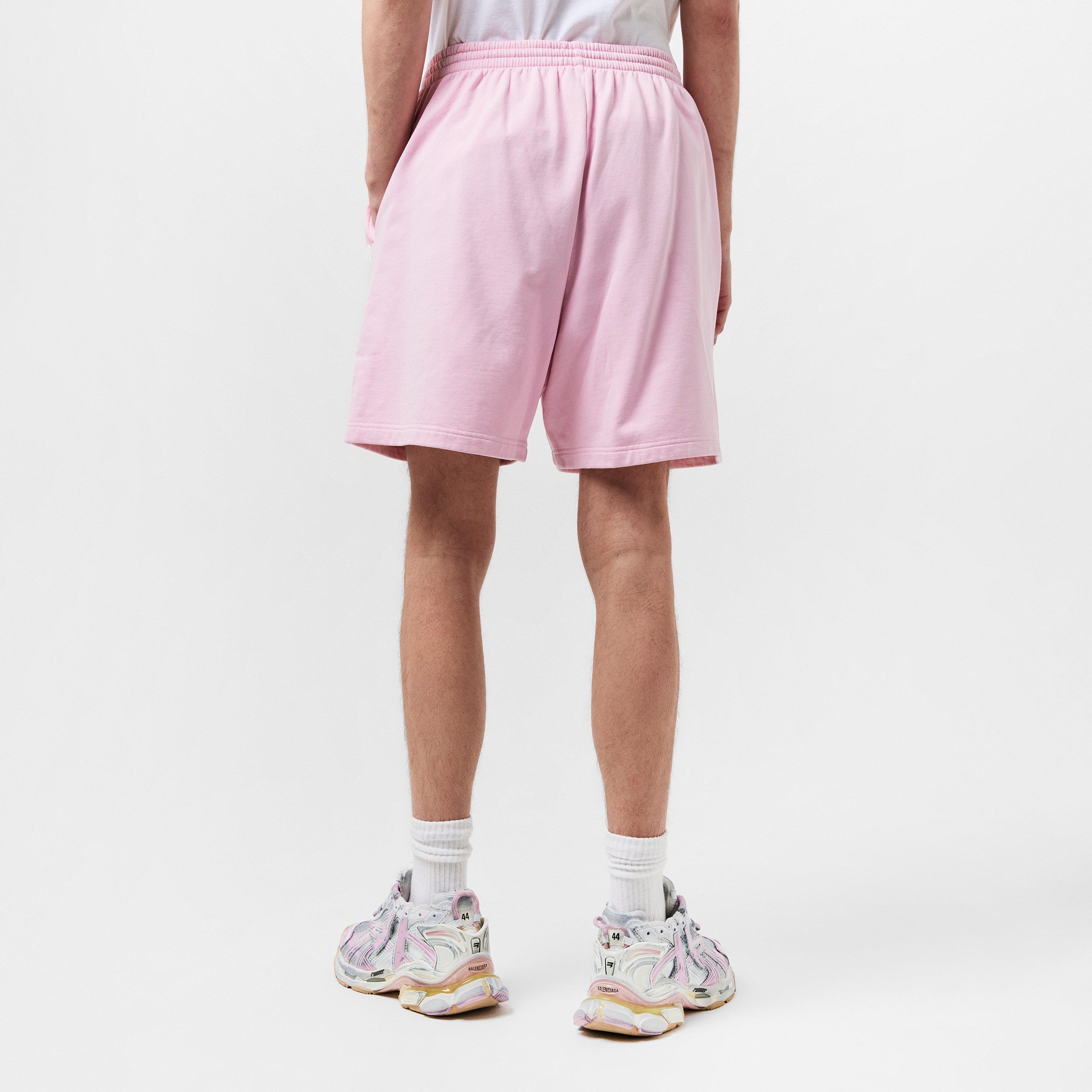 Pink/White - Balenciaga - Men's Jersey Shorts - 4