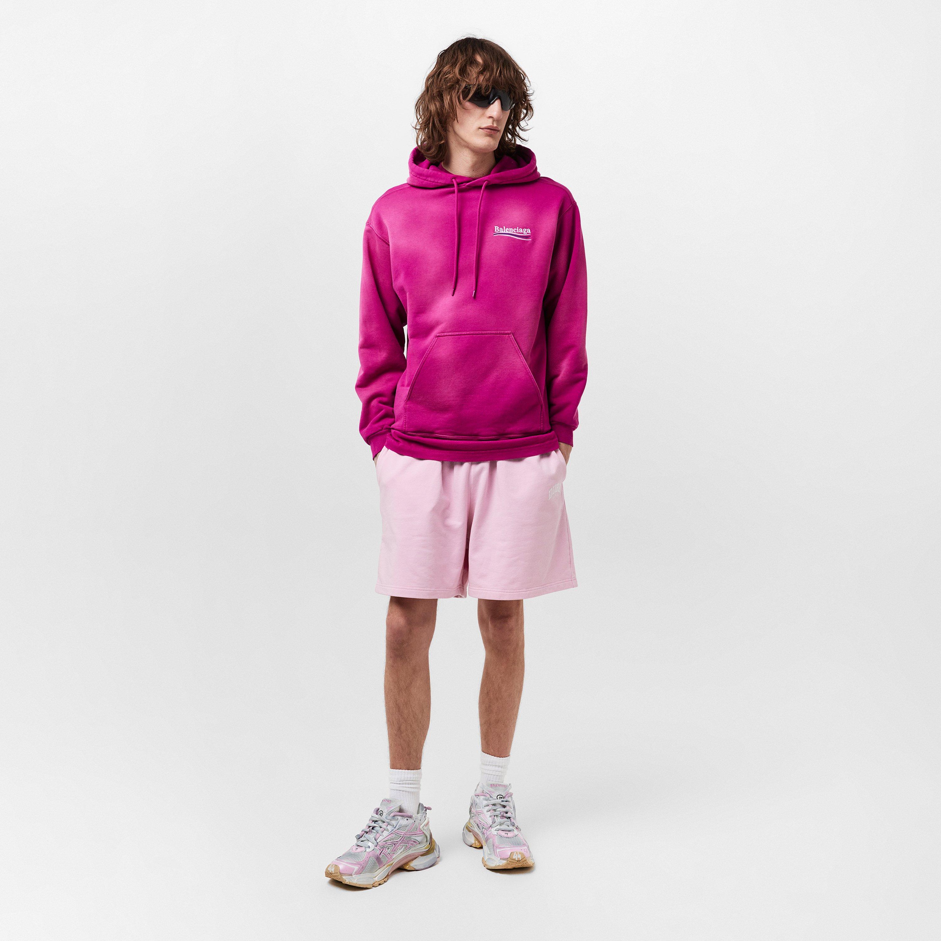 Pink/White - Balenciaga - Men's Jersey Shorts - 6