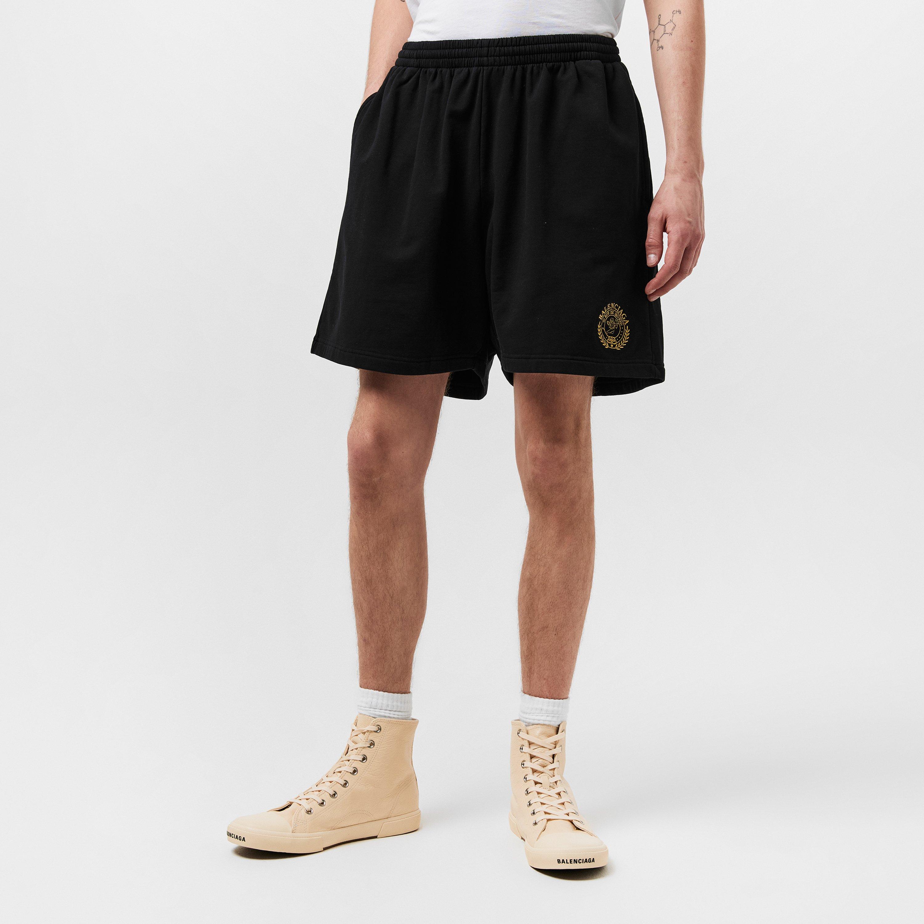 Black/Gold - Balenciaga - Men's Jersey Shorts - 3
