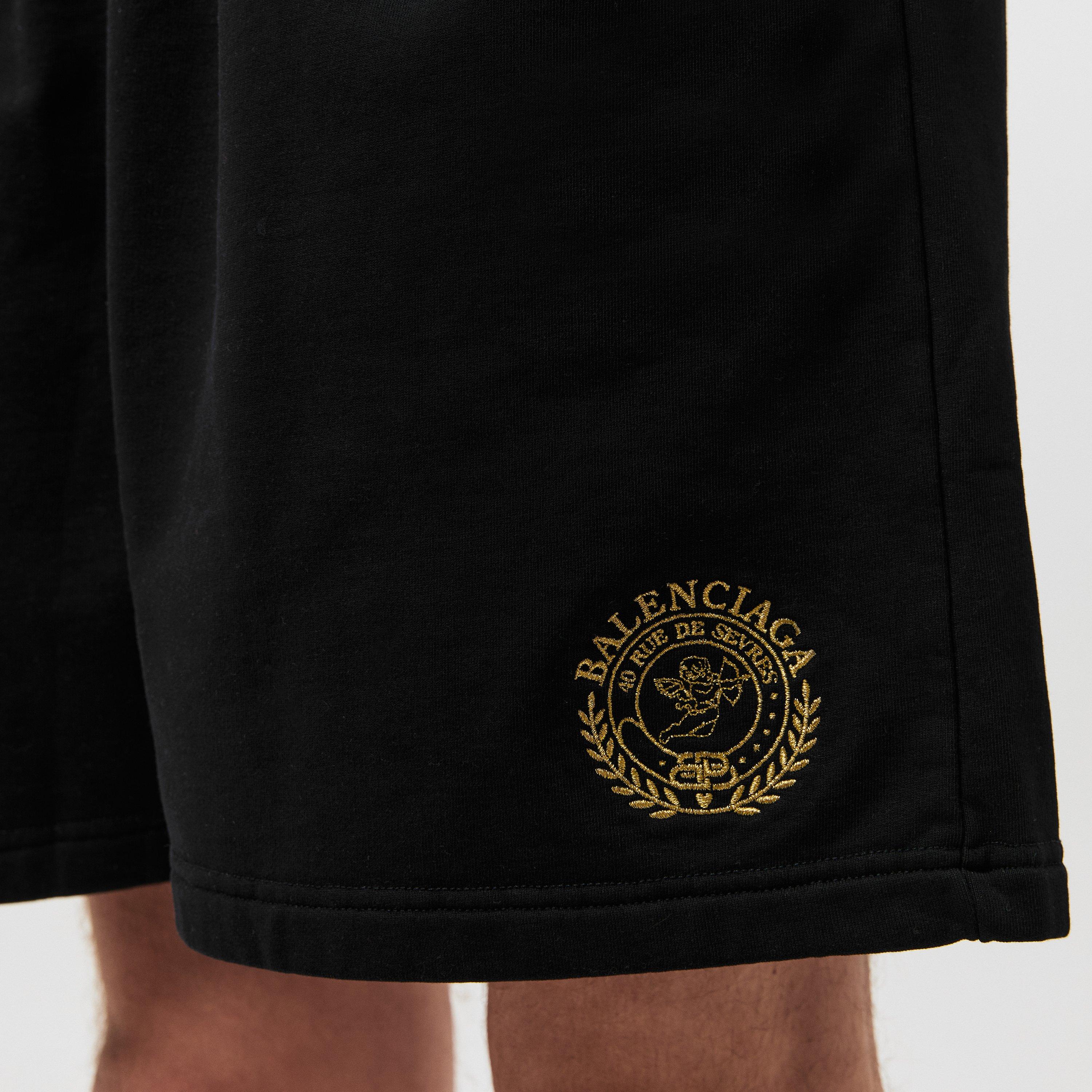 Black/Gold - Balenciaga - Men's Jersey Shorts - 5