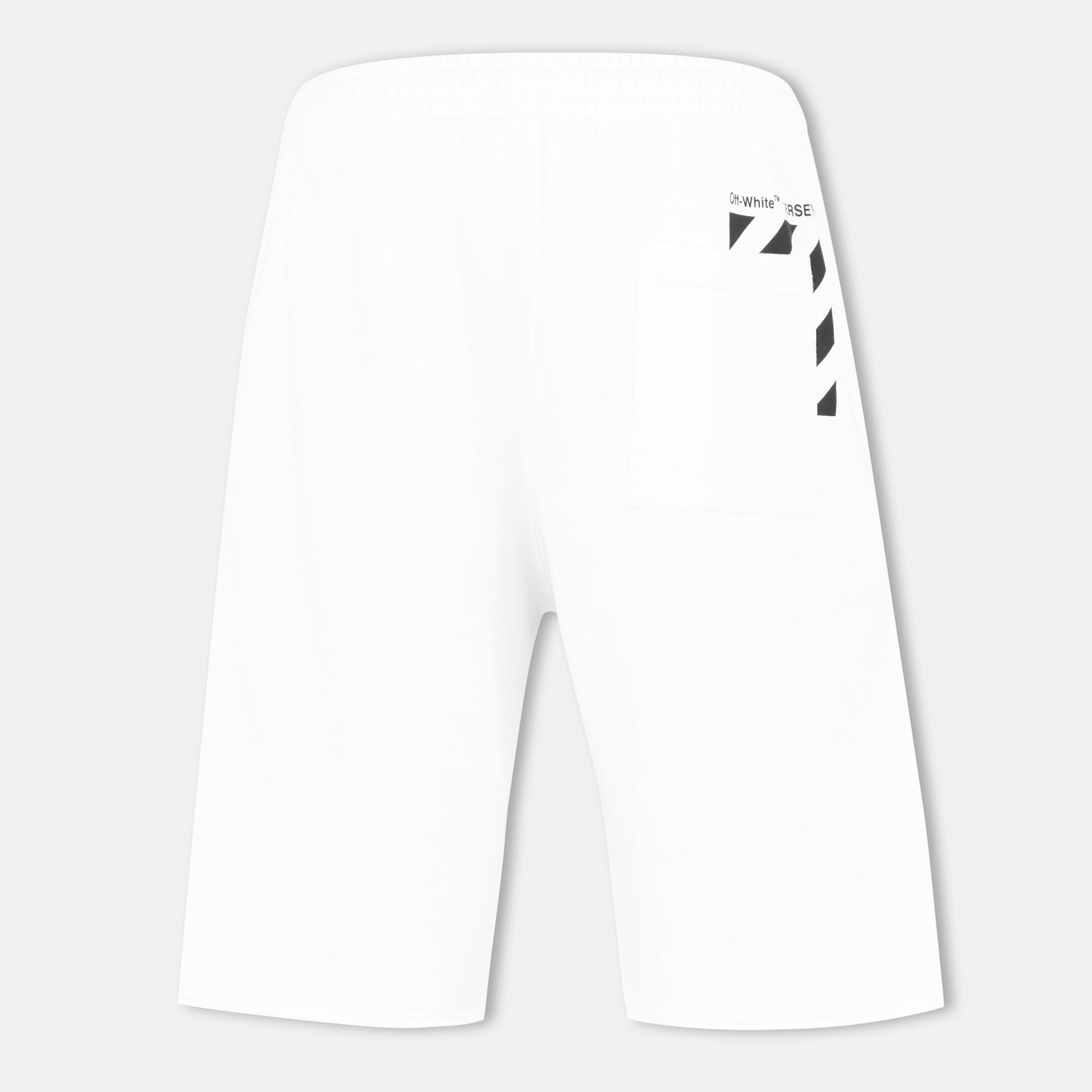 Weiß/Schwarz - Off White - Men's Fleece Shorts - 2