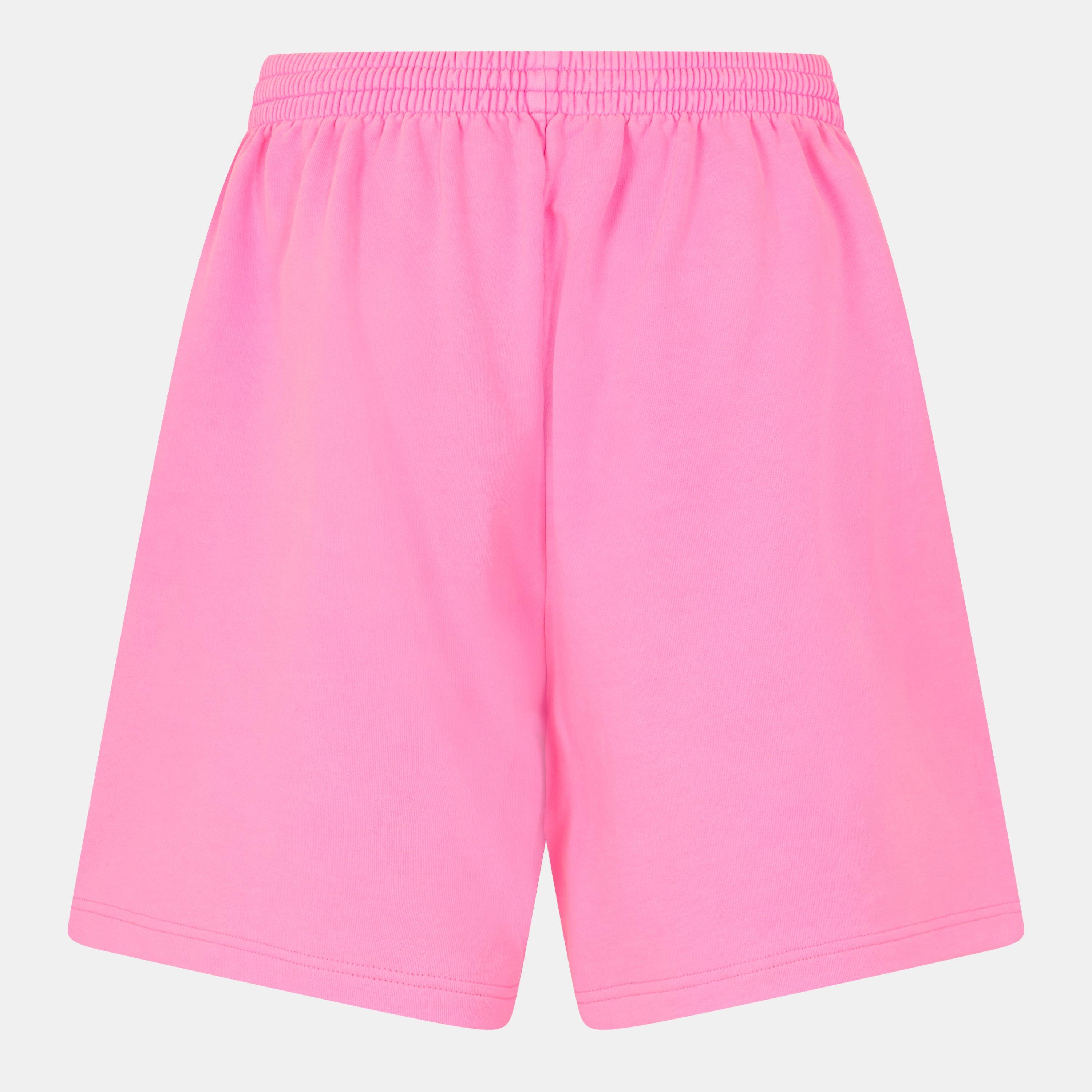 Bbl Gum/Black - Balenciaga - Men's Jersey Shorts, Casual Fabric - 2