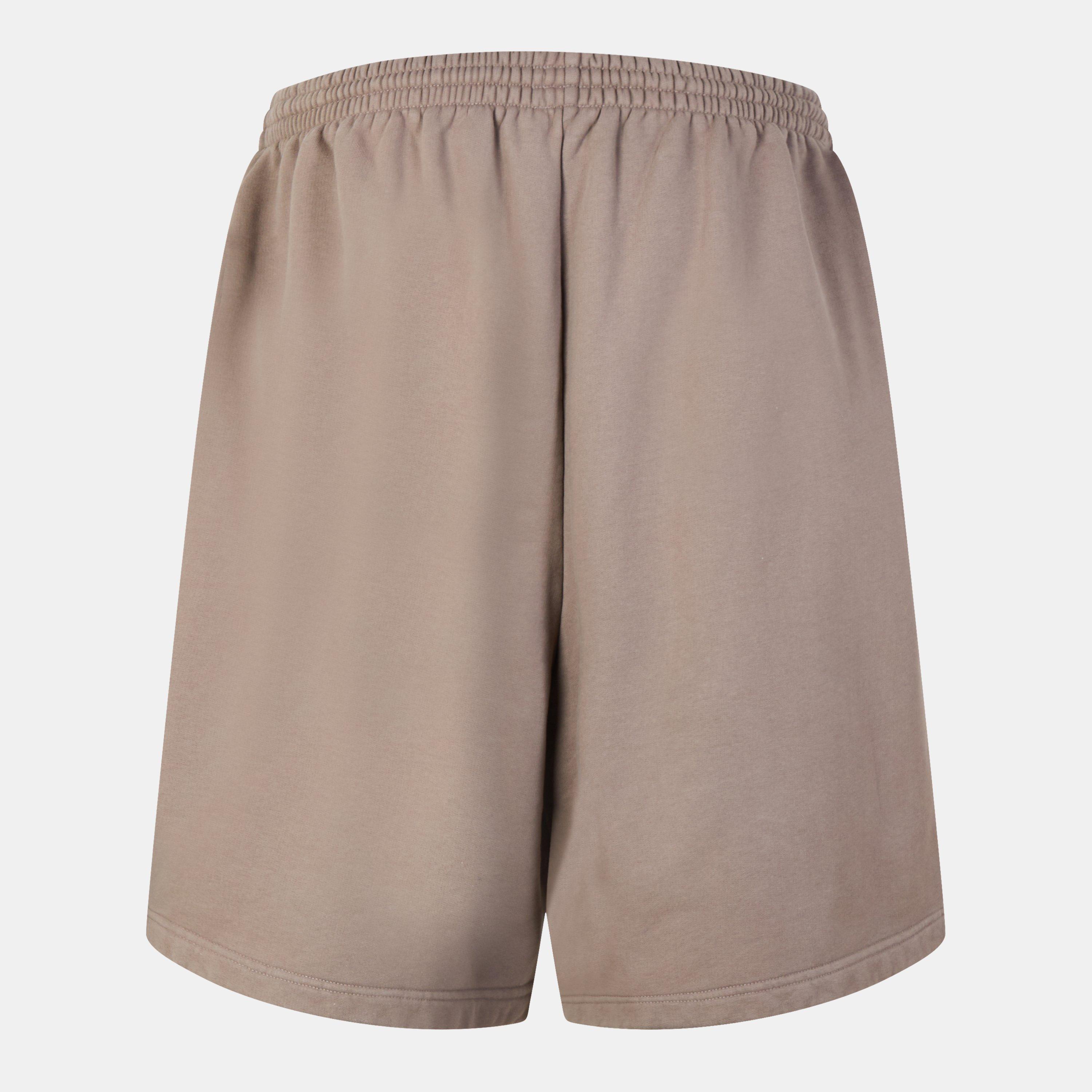 Taupe/Black W - Balenciaga - Men's Contemporary Fit Fleece Jogger Shorts - 2