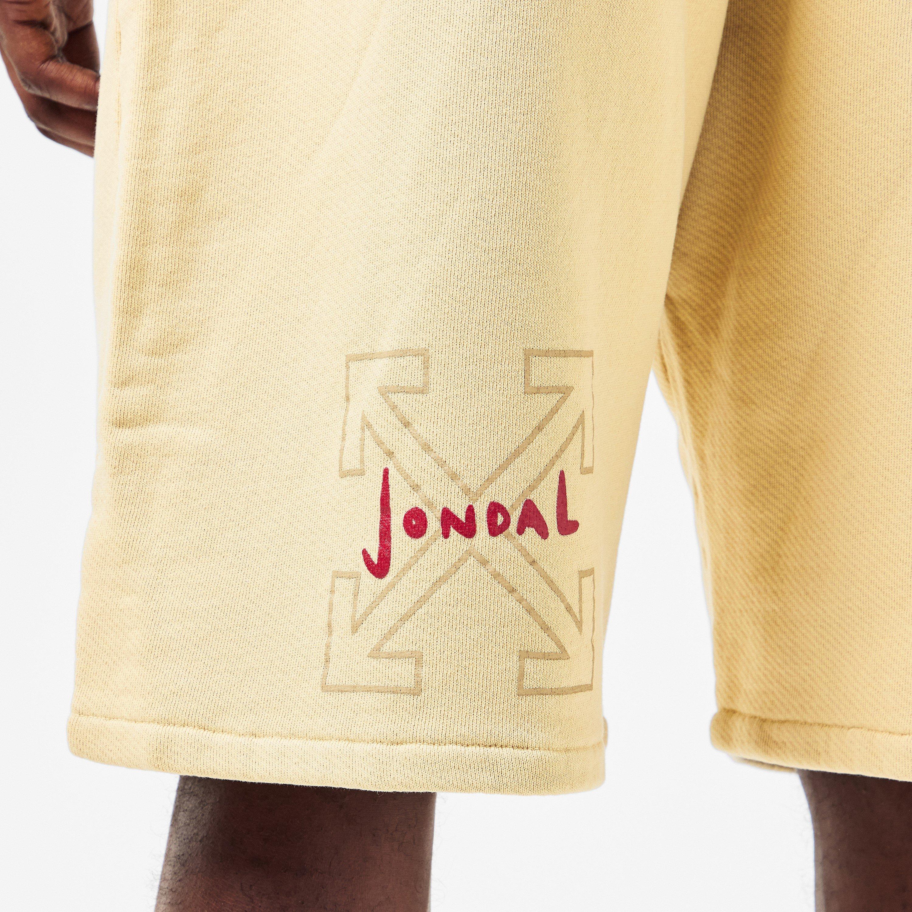 Beige/Red - Off White - Men's  SJ Sweatshorts, Signature Arrow Logo - 5