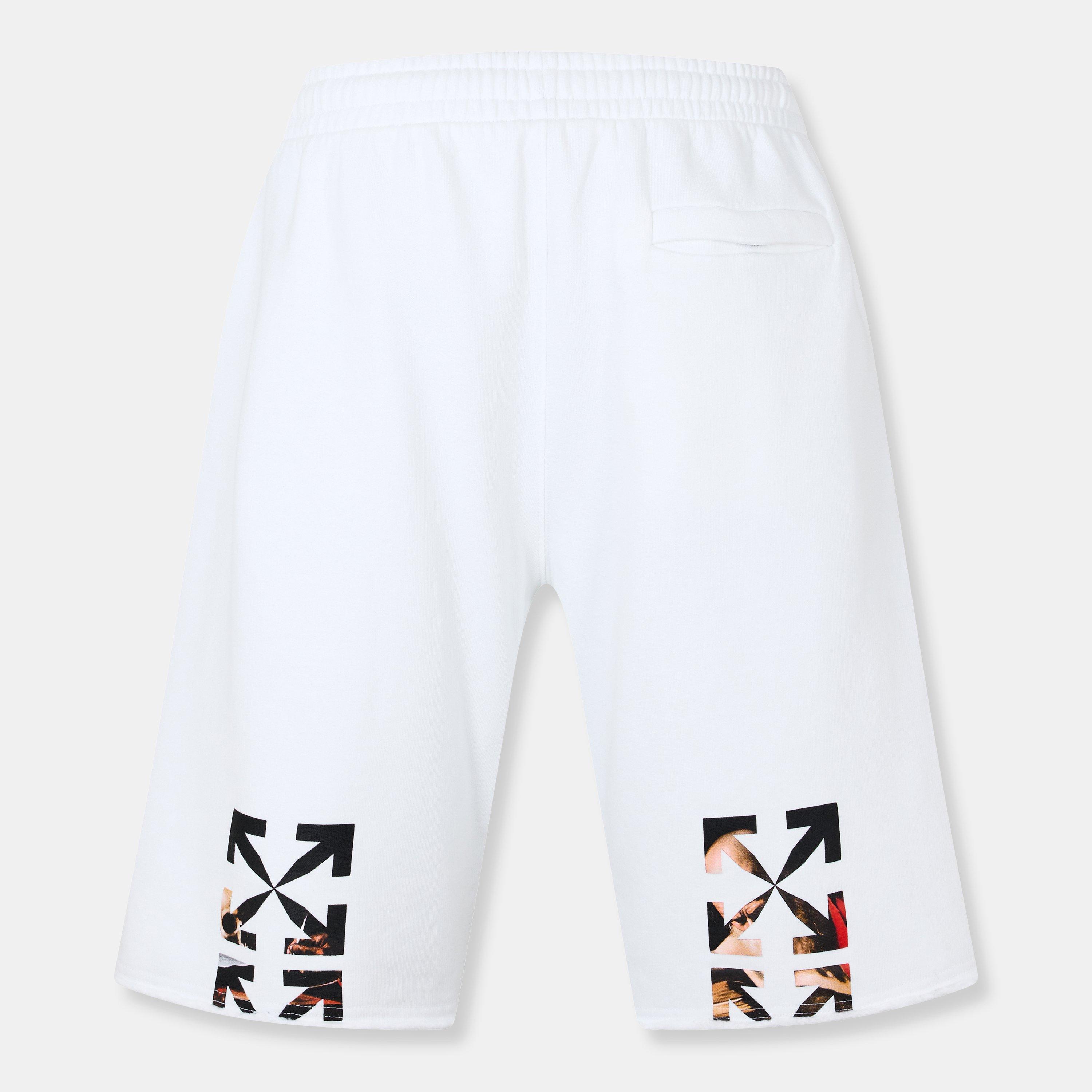 White/Black - Off White - Men's Fleece Shorts - 2