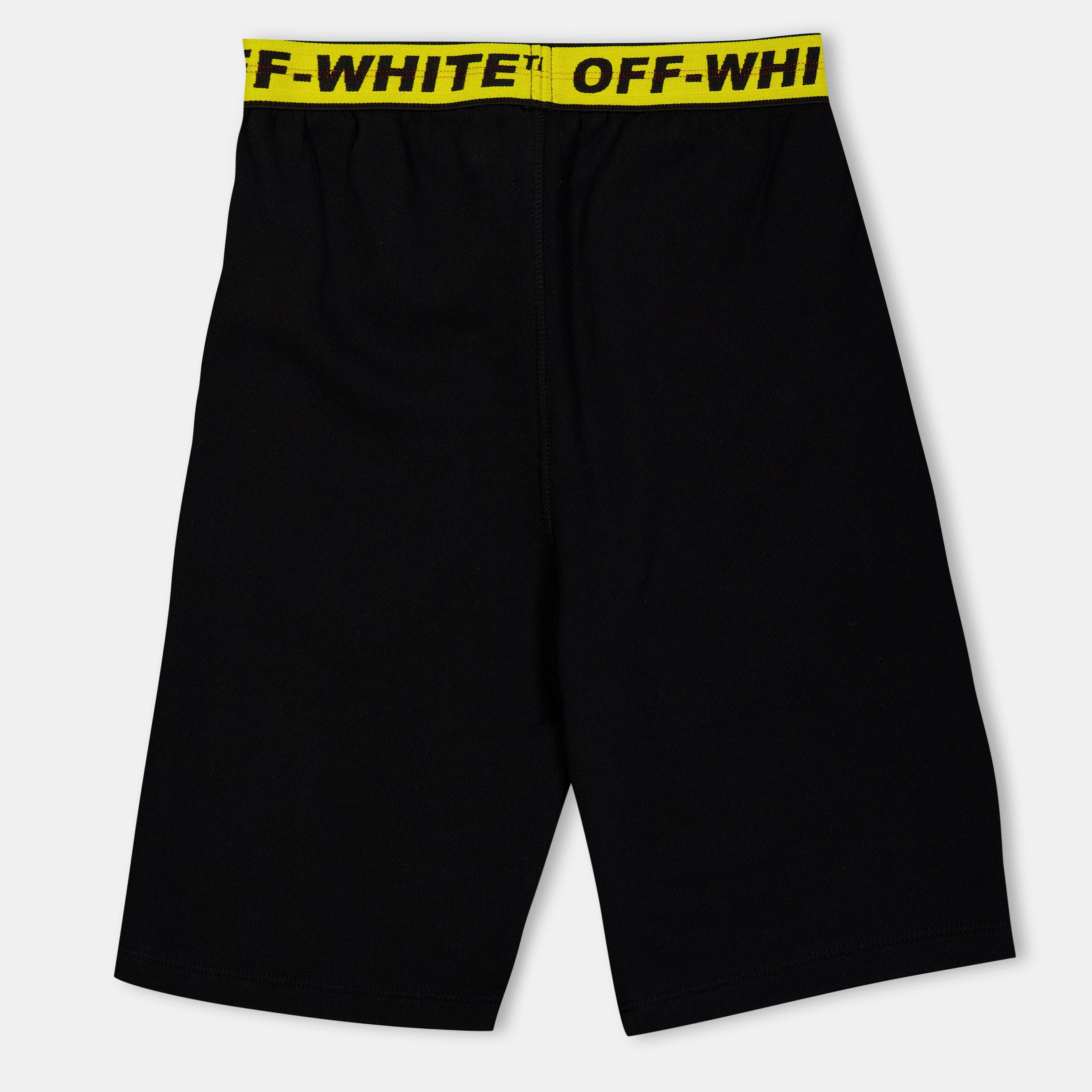 Black - Off White - Kids Fleece Shorts - 2