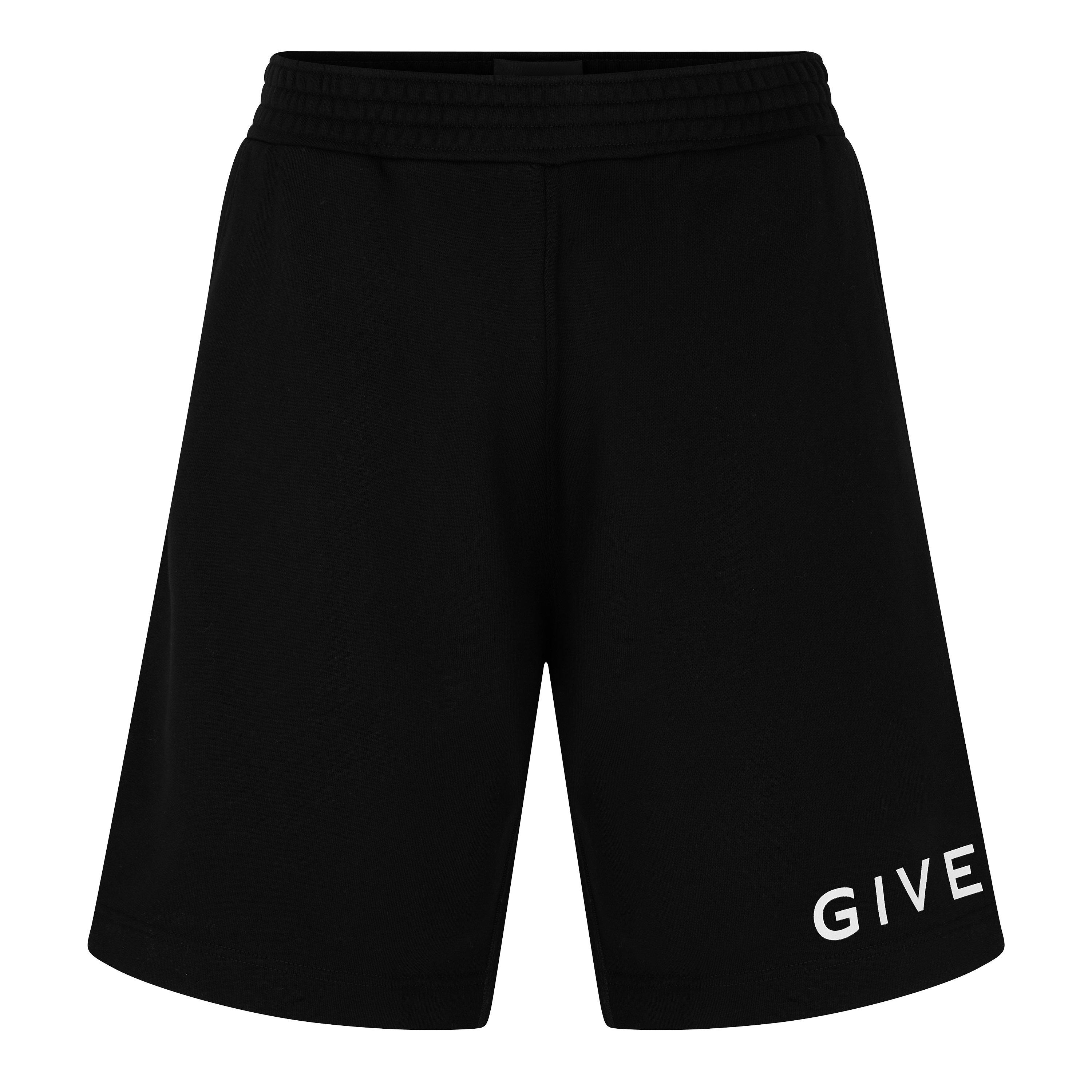 Black - GIVENCHY - Men's GIV Boxy Fit Fleece Jogger Shorts - 1