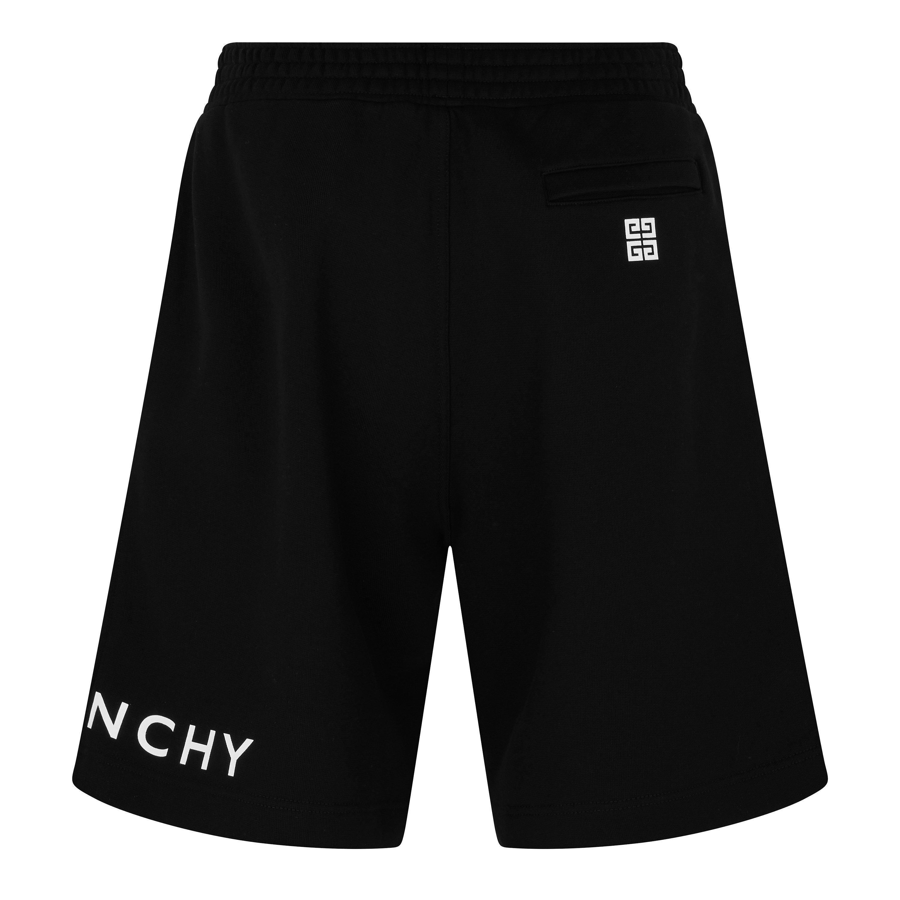 Black - GIVENCHY - Men's GIV Boxy Fit Fleece Jogger Shorts - 2