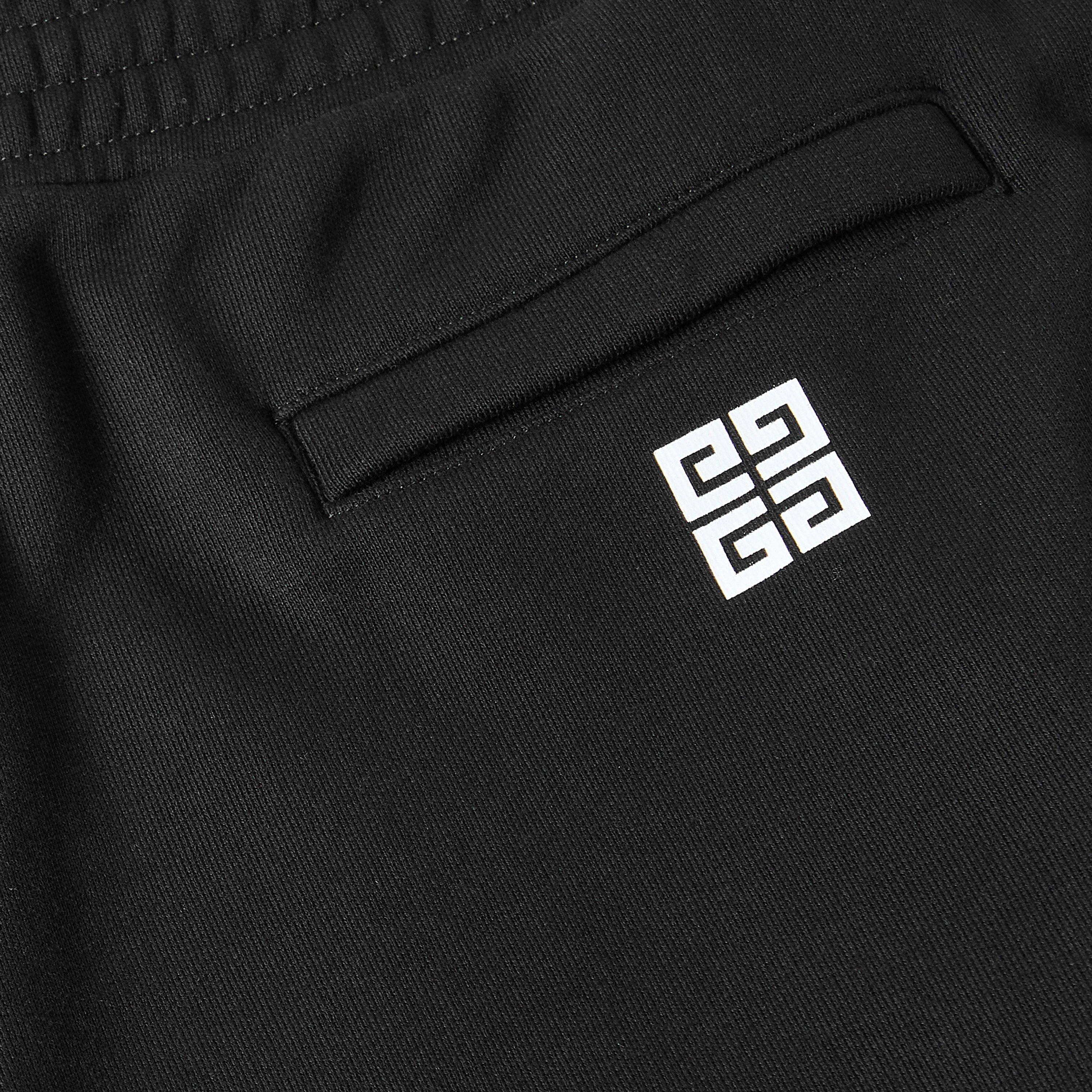 Black - GIVENCHY - Men's GIV Boxy Fit Fleece Jogger Shorts - 5