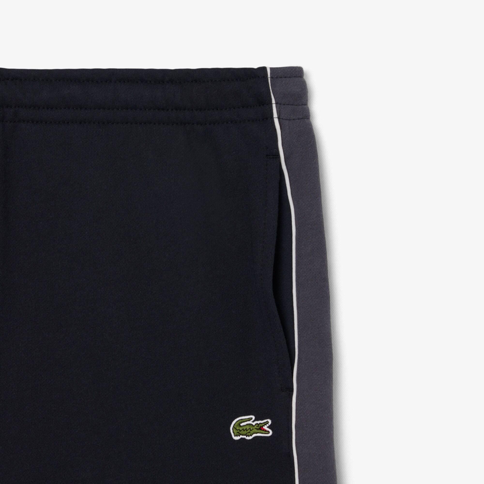 Black 4CI - Lacoste - Men's Black Fleece Jogger Shorts - 3