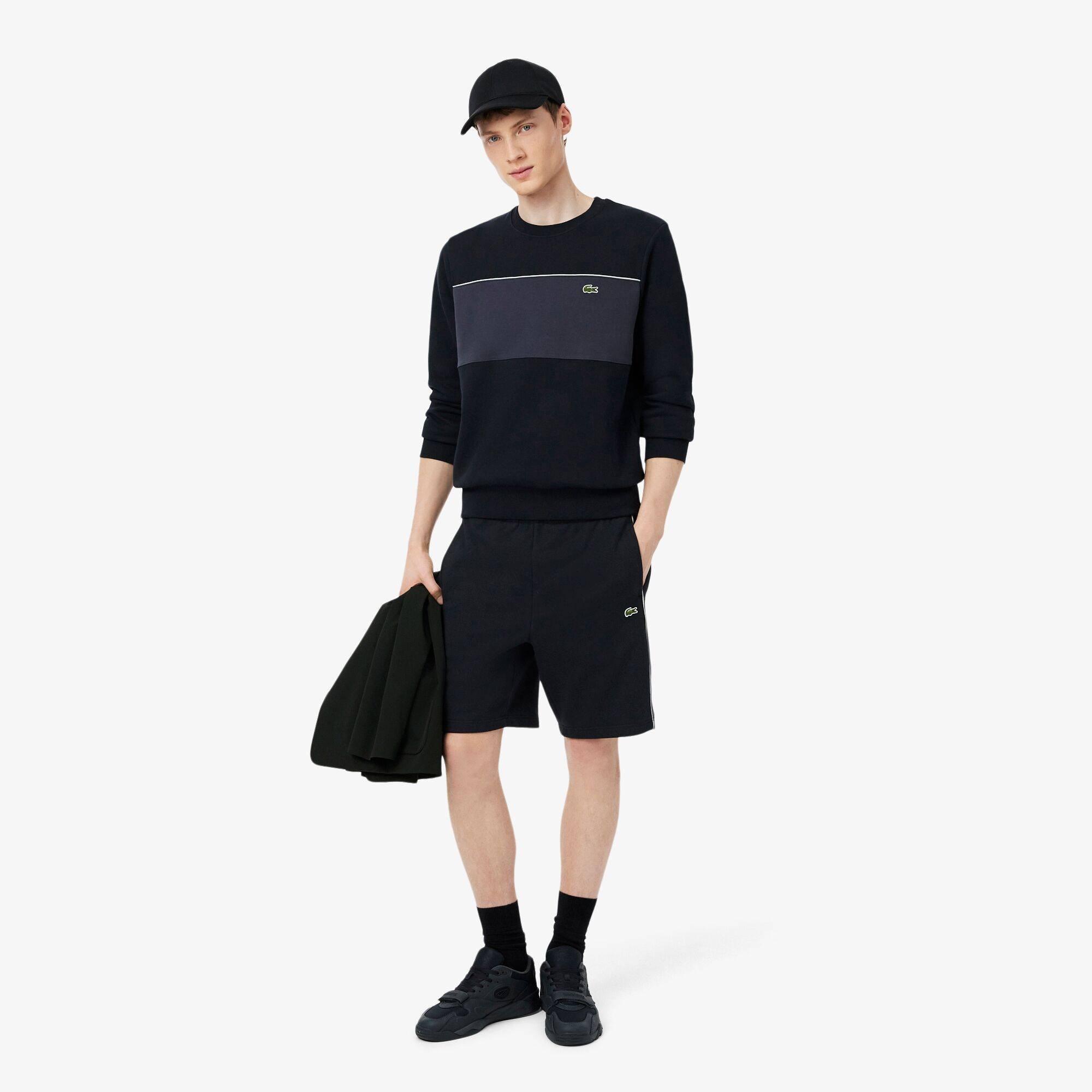 Black 4CI - Lacoste - Men's Black Fleece Jogger Shorts - 4