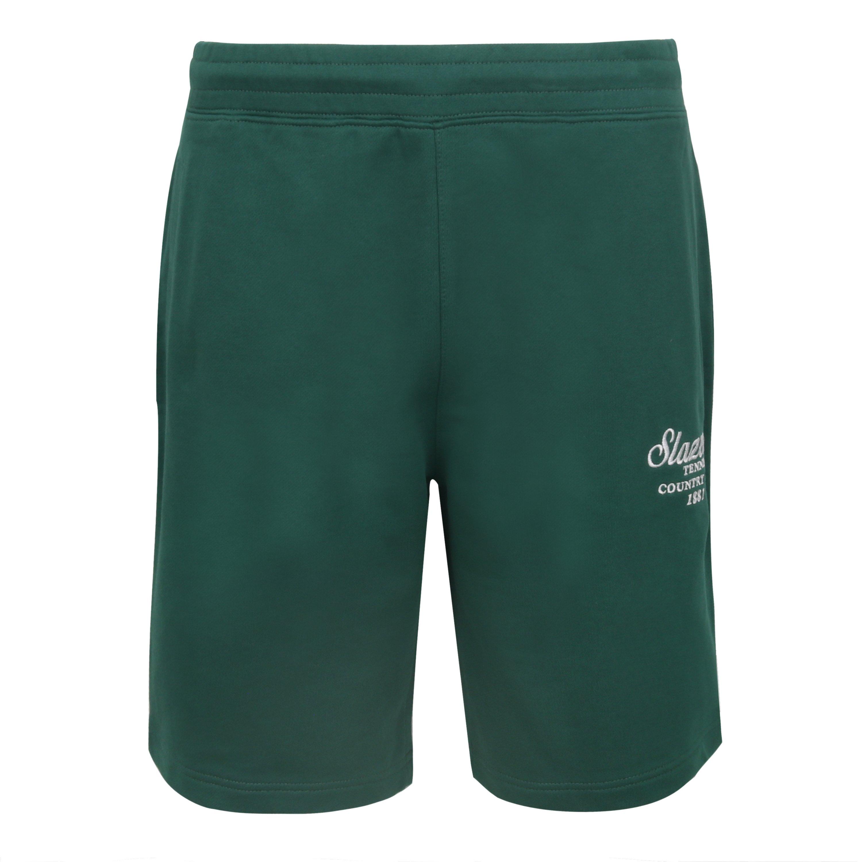 Green - Slazenger - Men's Fleece Jogger Shorts - 1