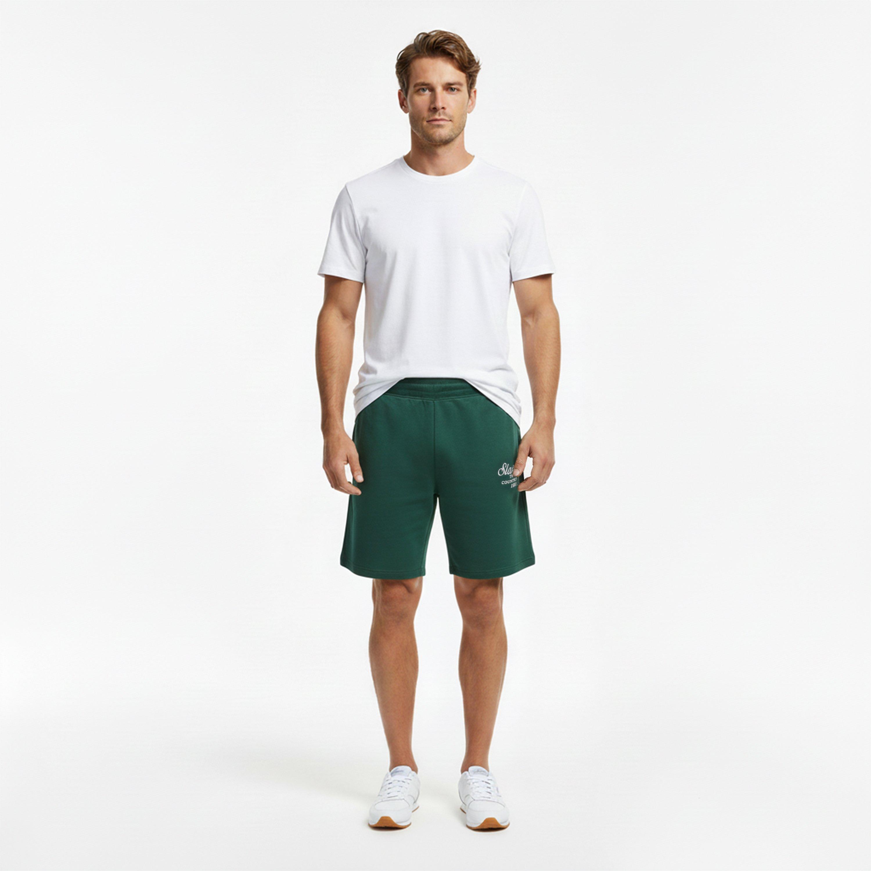 Groen - Slazenger - Men's Fleece Jogger Shorts - 6