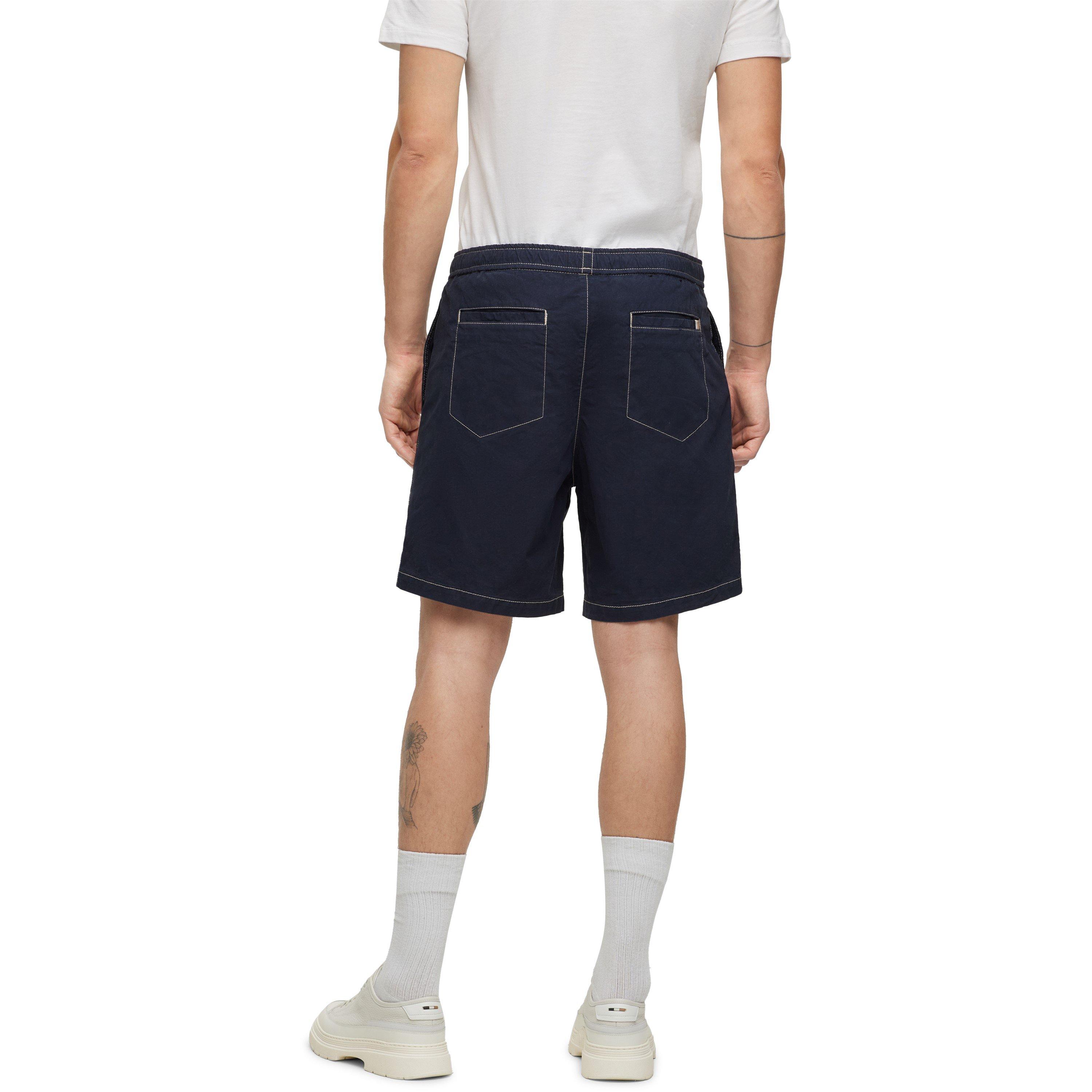Dark Blue - Boss - Men's Karlos-Ds Jersey Fabric Shorts - 3