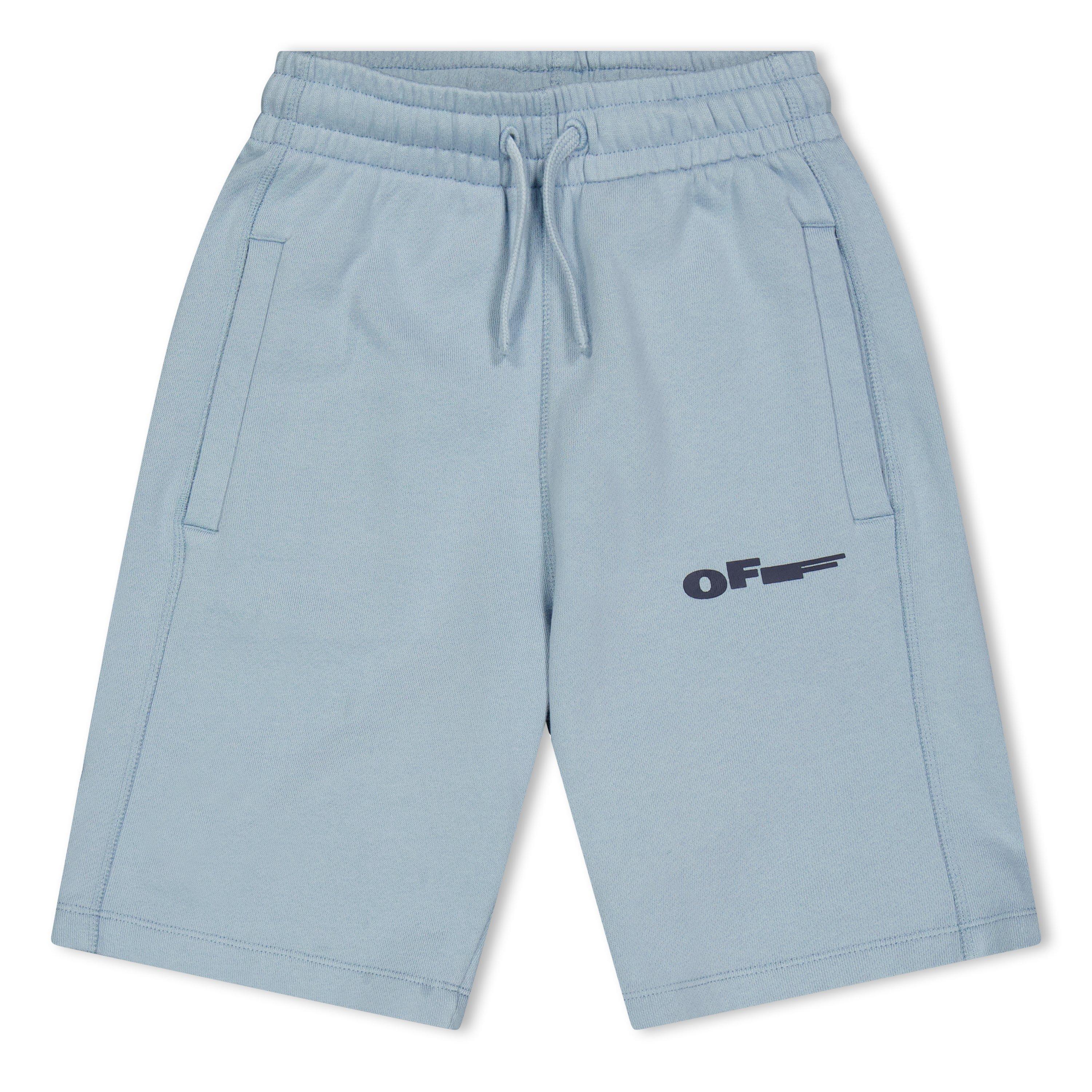 Off White Off Logo Shorts Jn61 - Blue 451 - Size 10Y