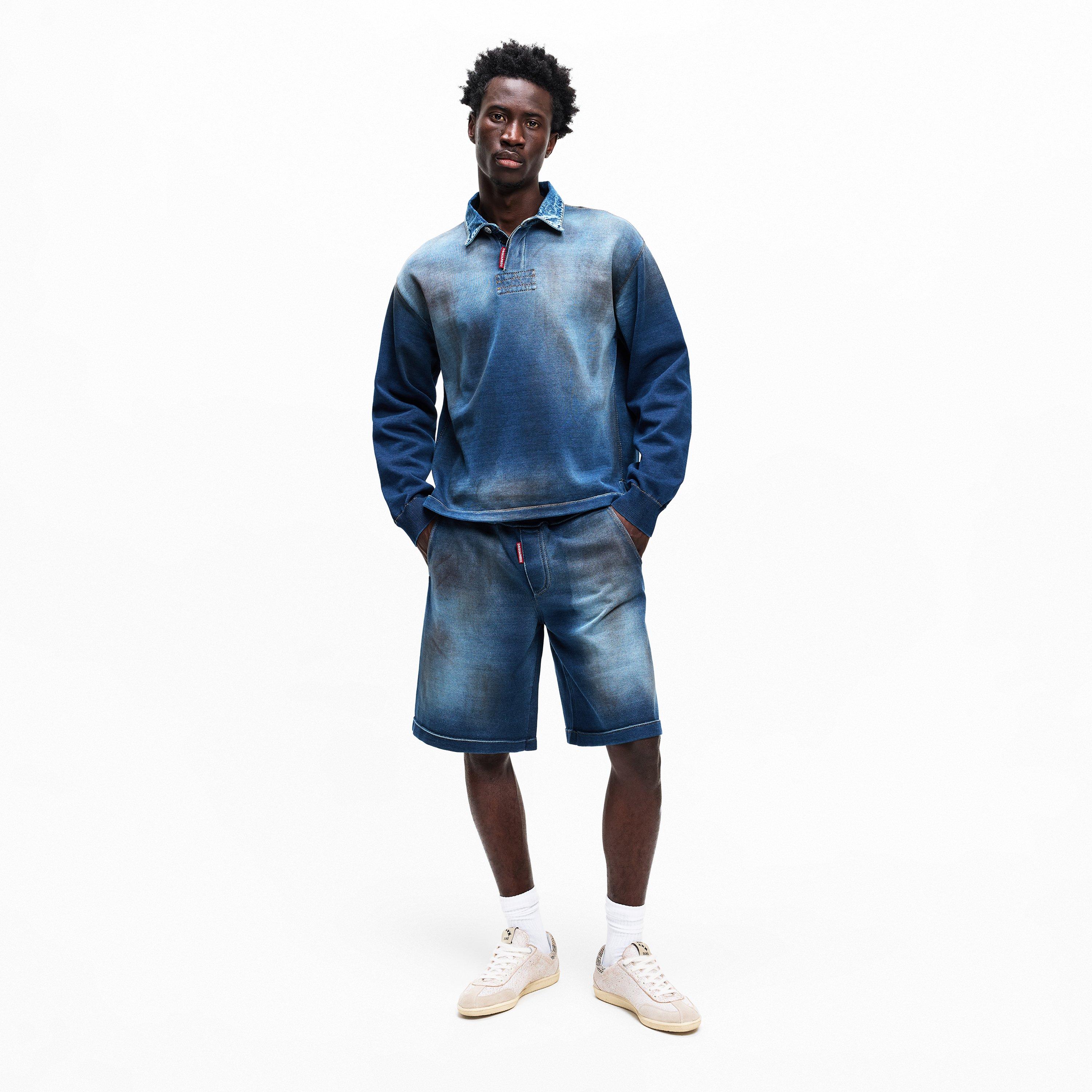 Navy - DSquared2 - DSQ Denim Short Sn61 - 5