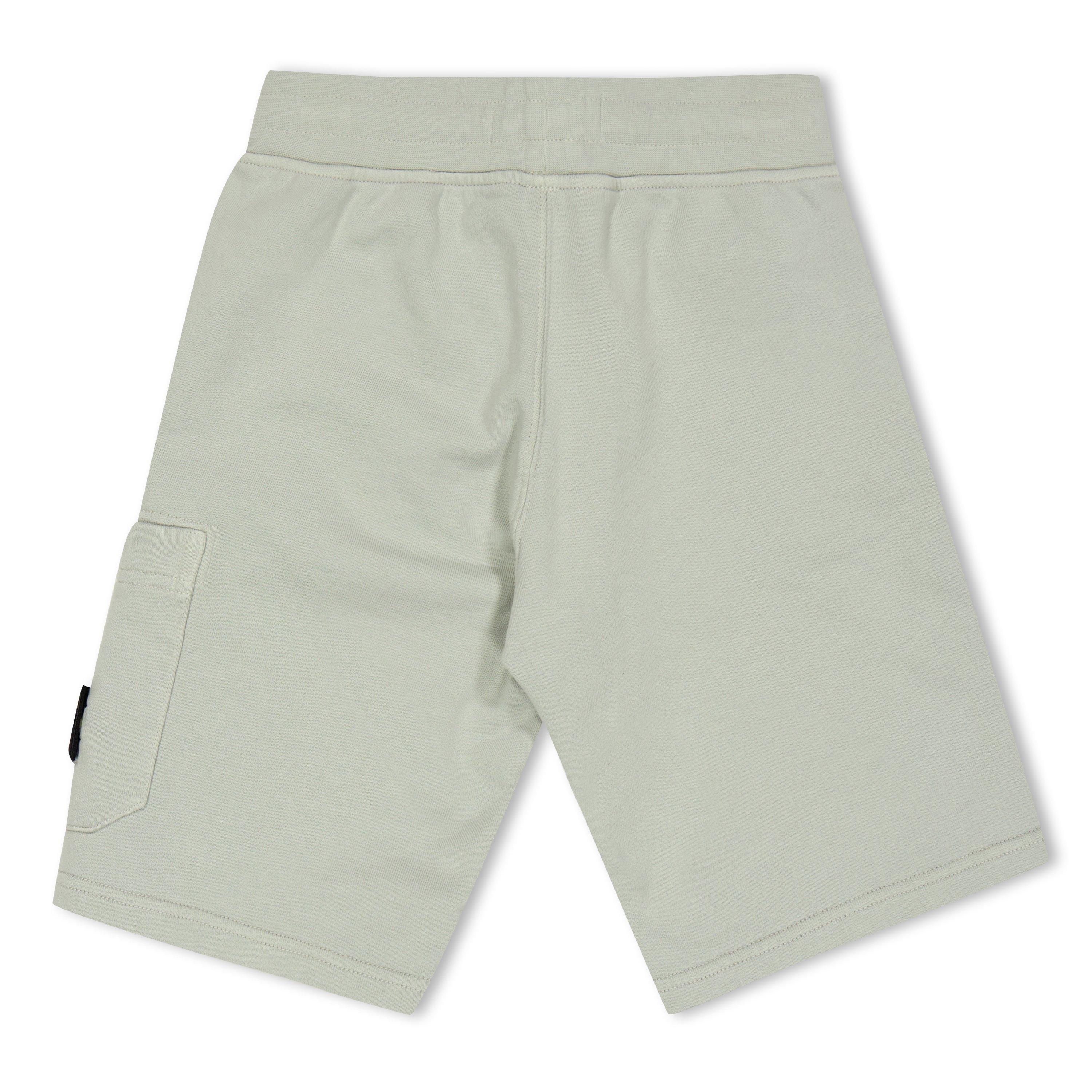 Pearl Gry V0061 - Stone Island - Kids' Fleece Jogger Shorts - 2