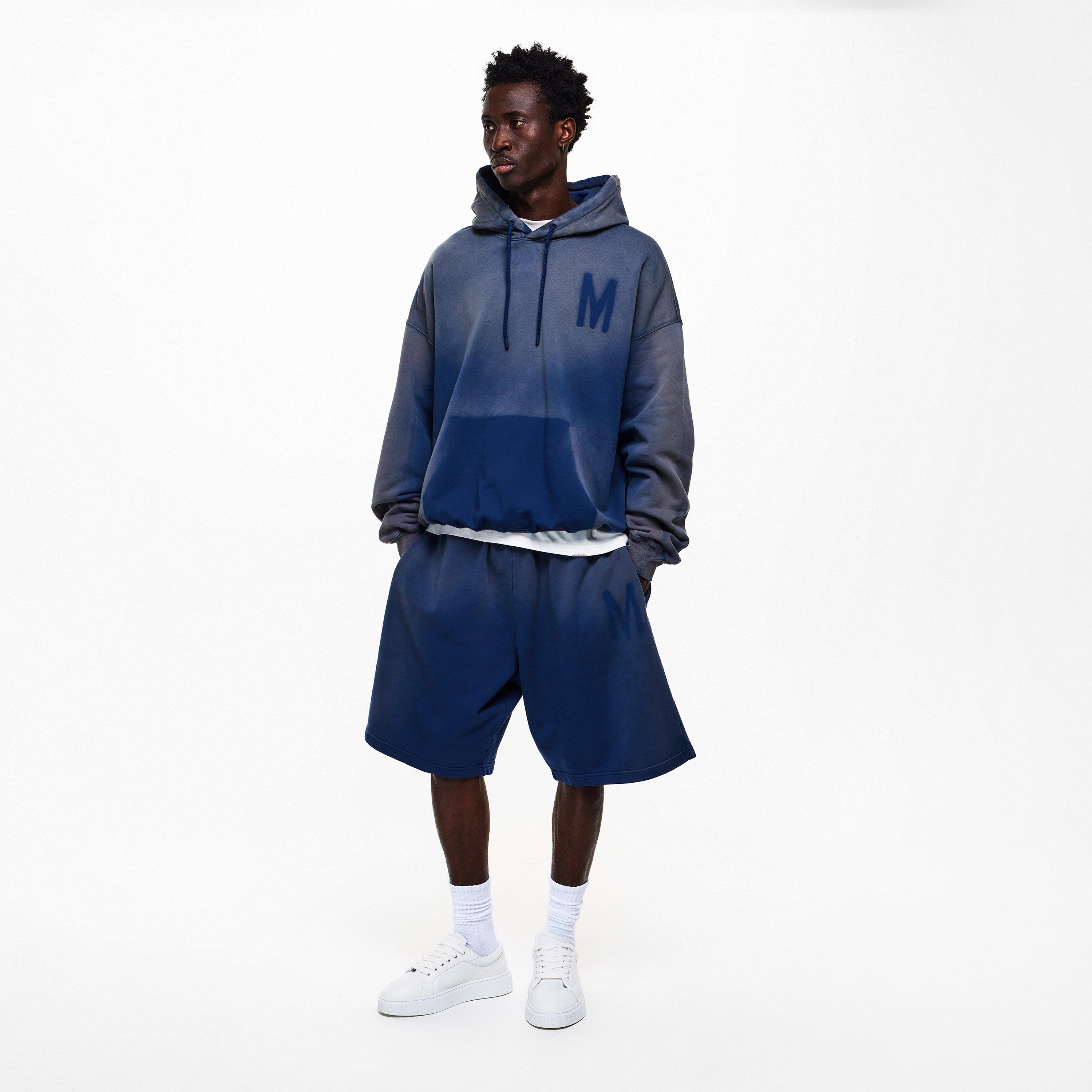 Multi Blue - Moschino - Men's Fleece Jogger Shorts - 6