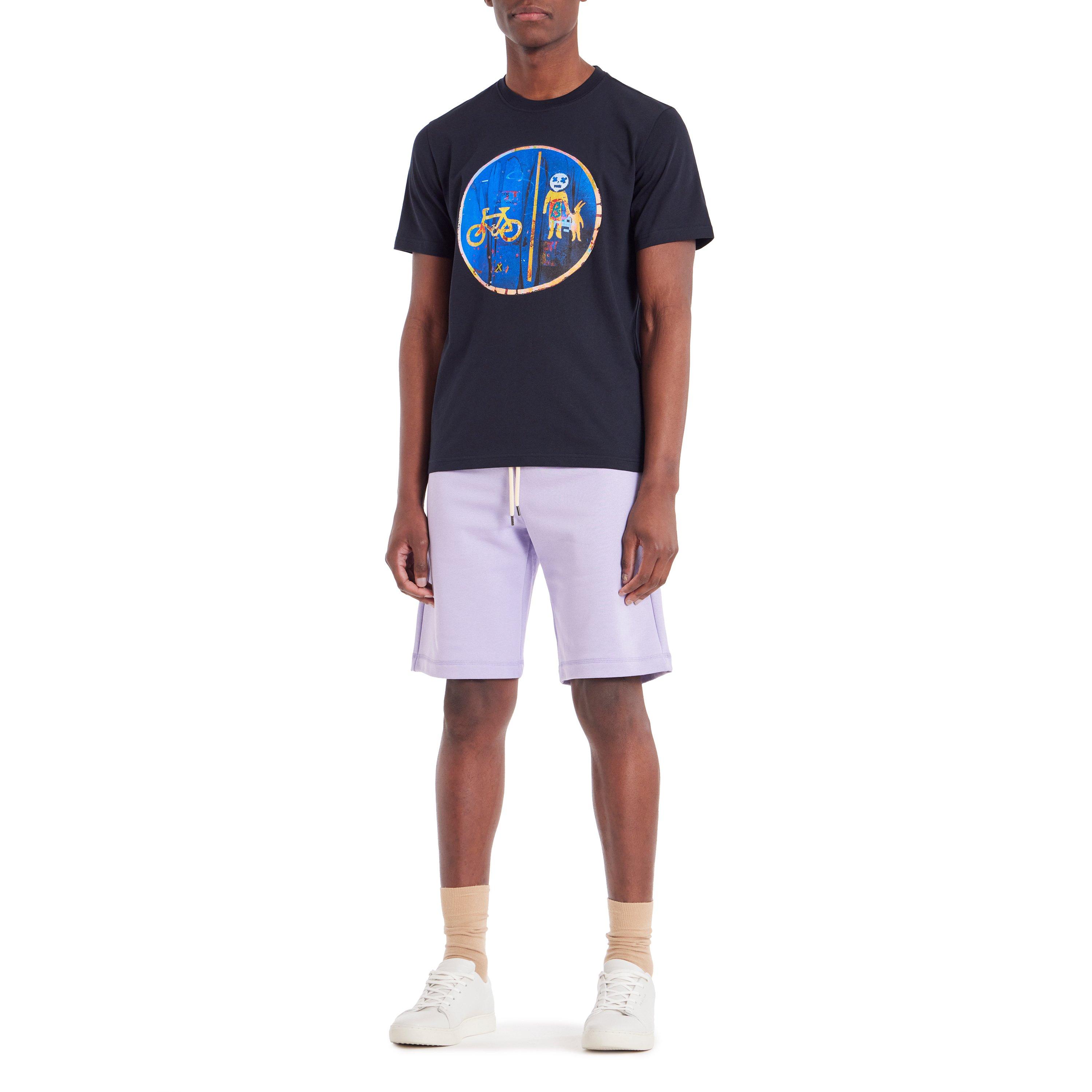 Purple 51A - PS Paul Smith - Zebra Logo Cotton Shorts - 4