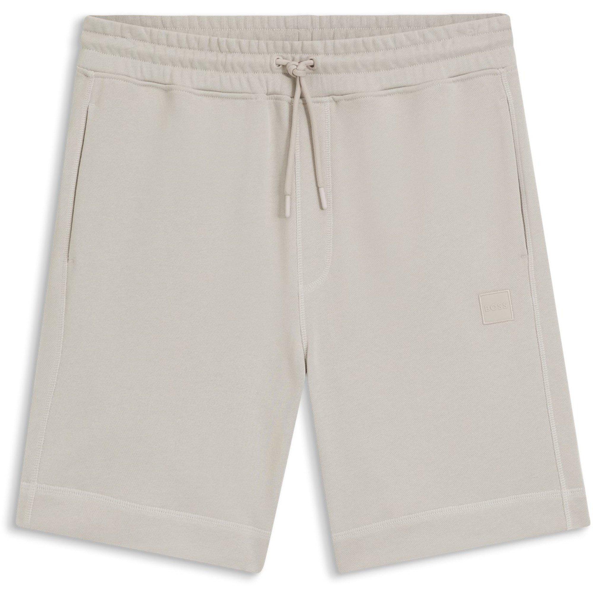 Mens BOSS ORANGE Mid-Length Elasticated Drawstring Fleece Shorts