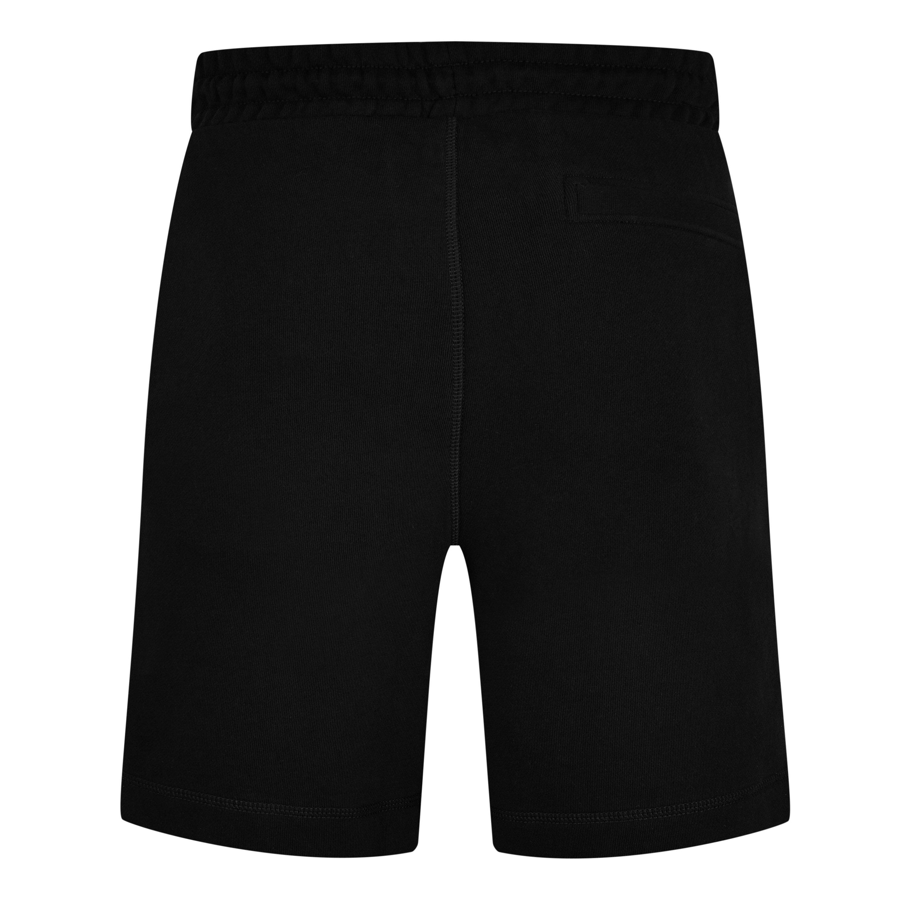 Black 001 - Boss - Mens BOSS ORANGE Mid-Length Elasticated Drawstring Fleece Shorts - 7