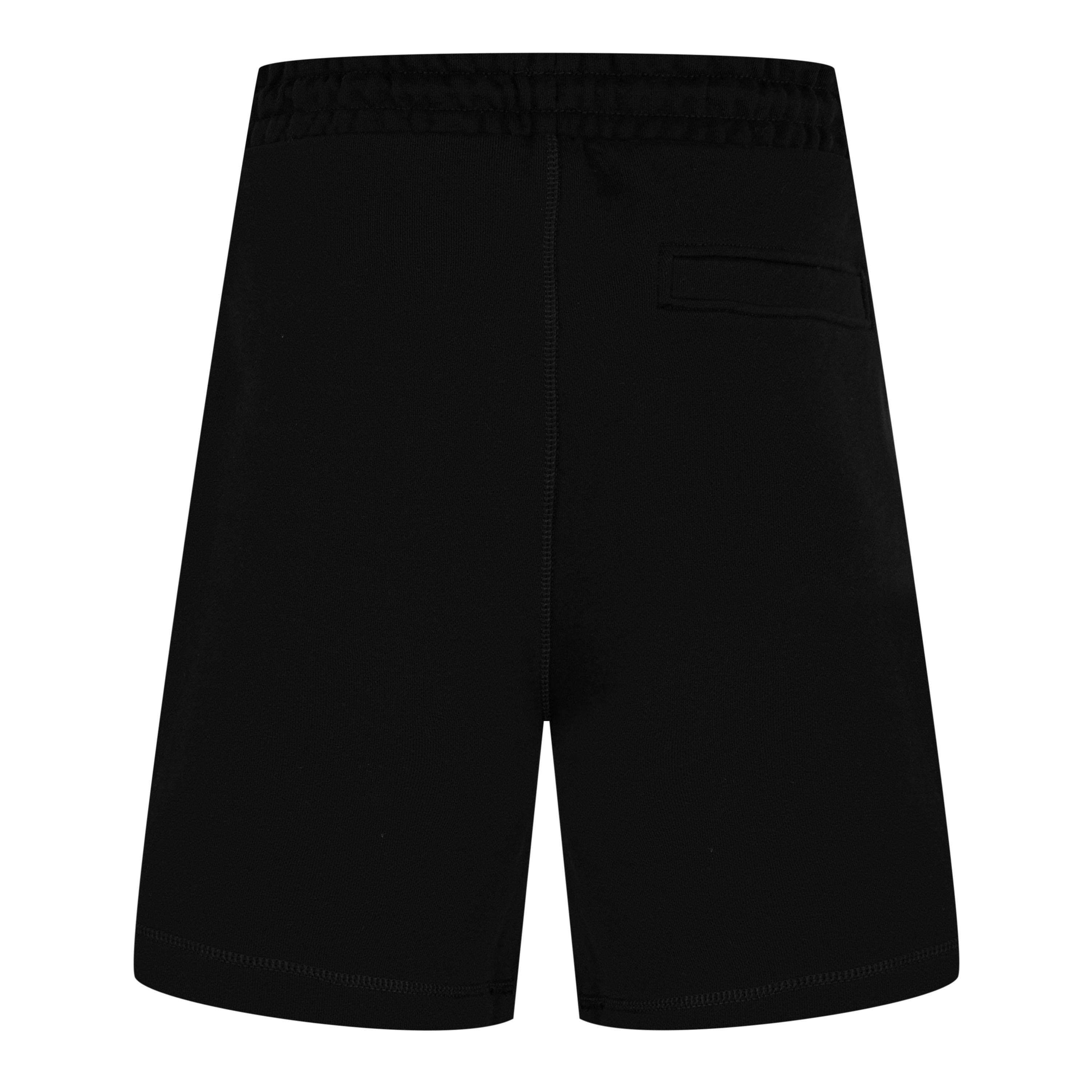 Black 001 - Boss - Mens BOSS ORANGE Mid-Length Elasticated Drawstring Fleece Shorts - 8
