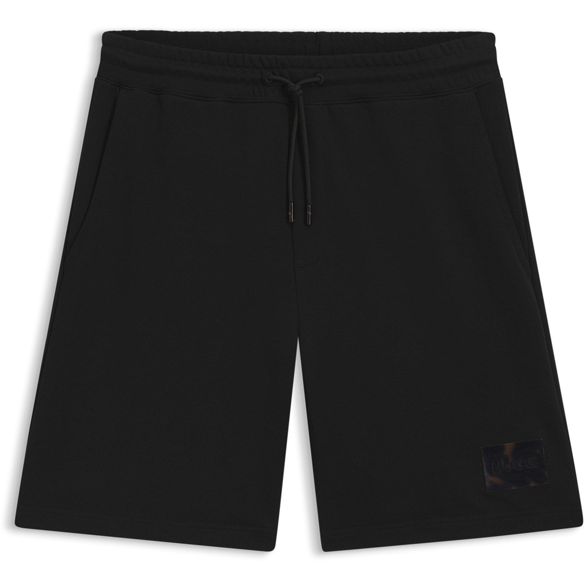 Hugo Men's Cotton-Terry Shorts With Tortoiseshell Logo - Black 001 - M