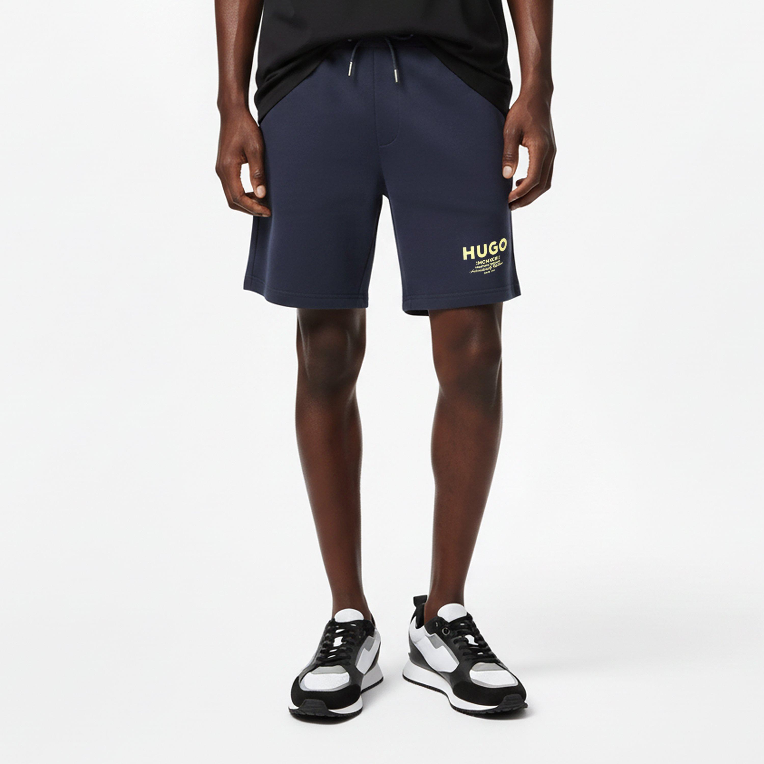 Navy 406 - Hugo - Men's Fleece Jogger Shorts - 3