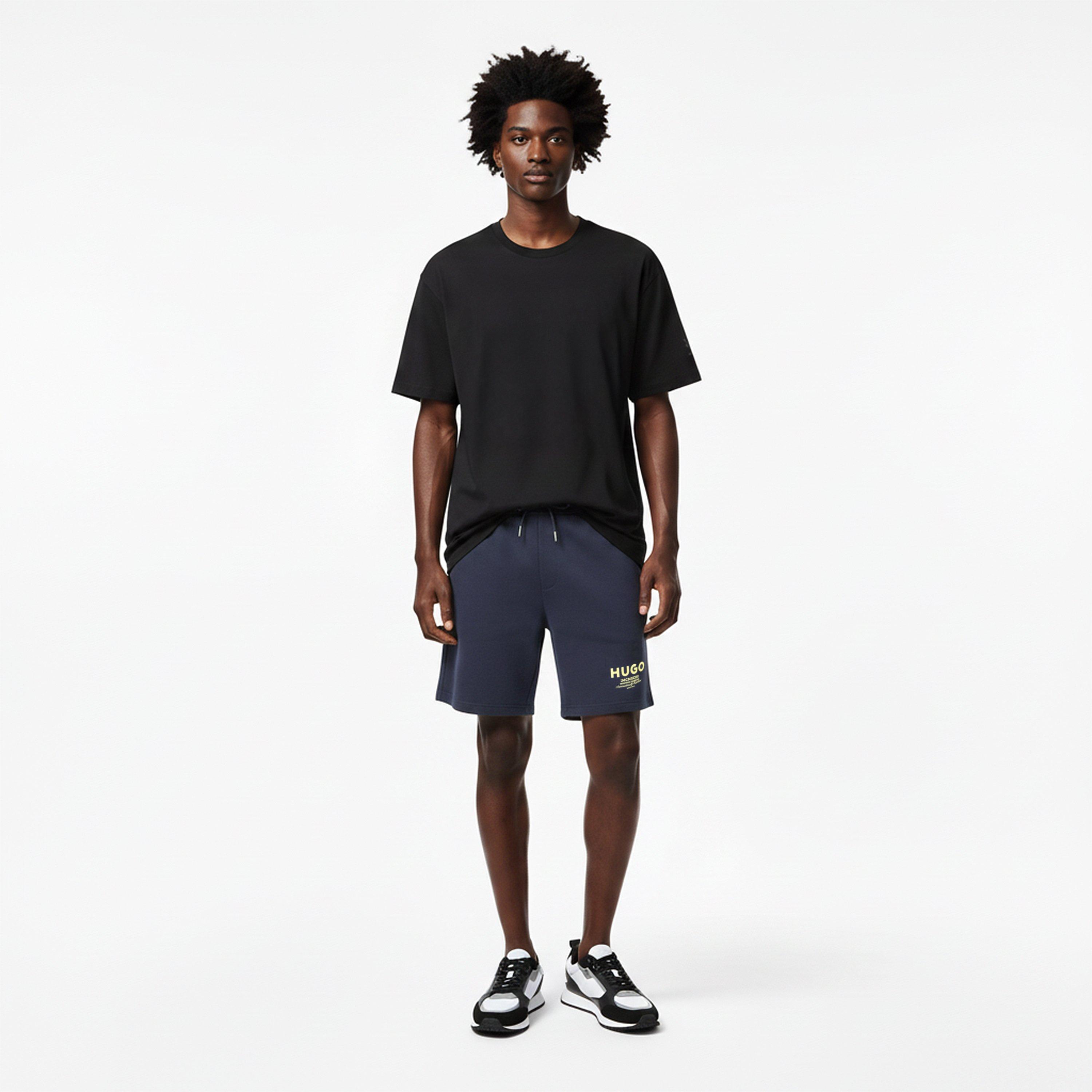 Navy 406 - Hugo - Men's Fleece Jogger Shorts - 5