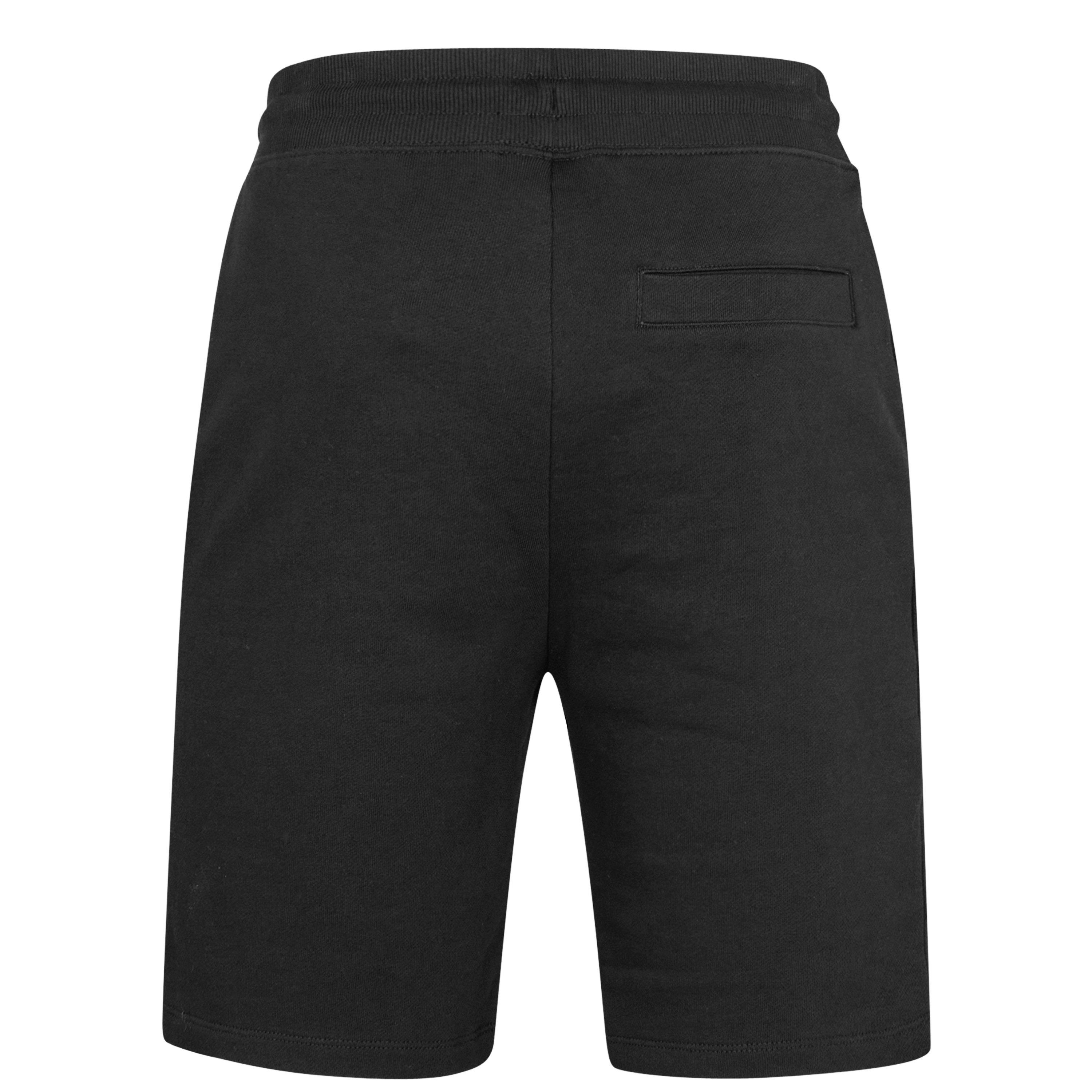 Black 001 - Hugo - Men's Red Cotton Fleece Jogger Shorts - 2