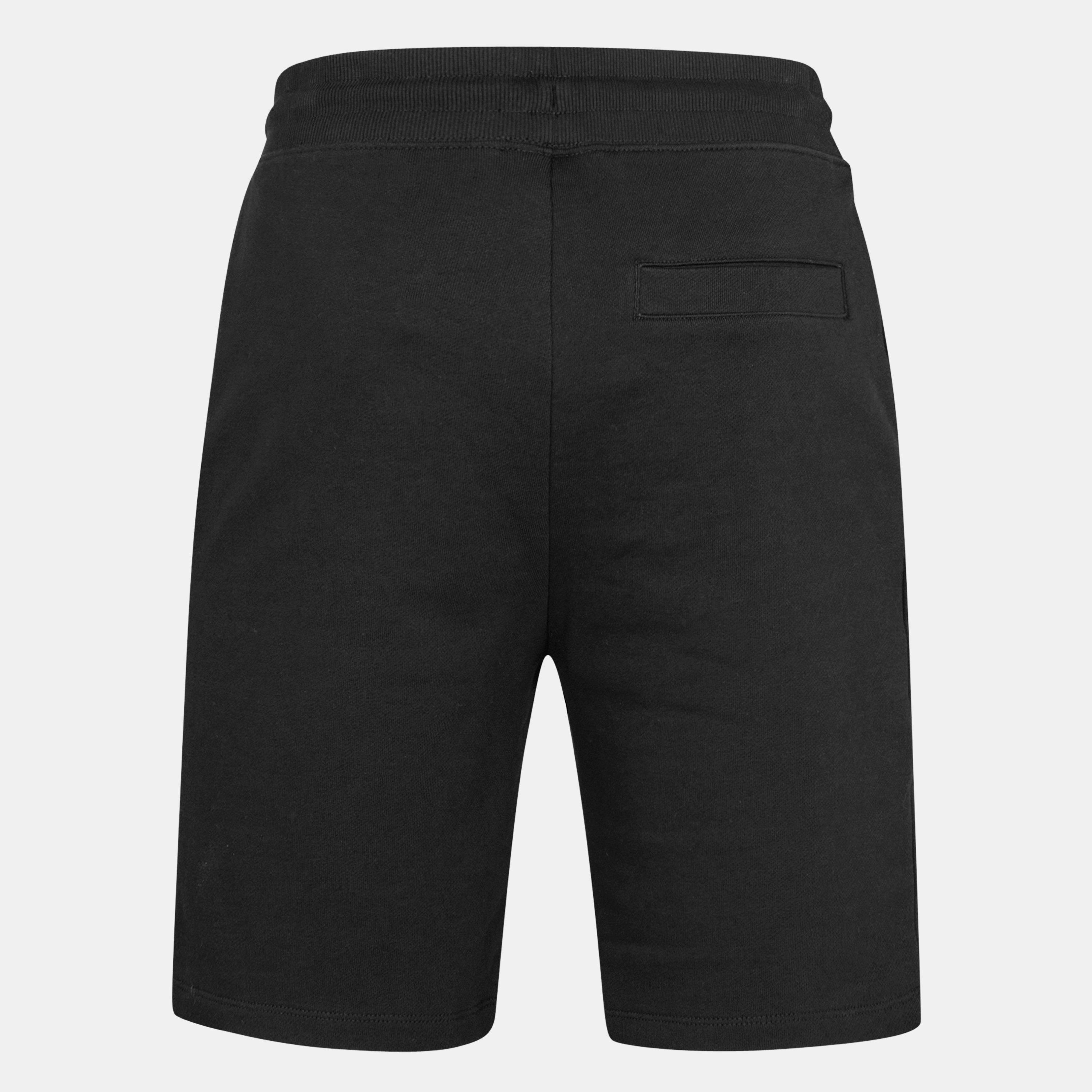 Black 001 - Hugo - Men's Red Cotton Fleece Jogger Shorts - 10