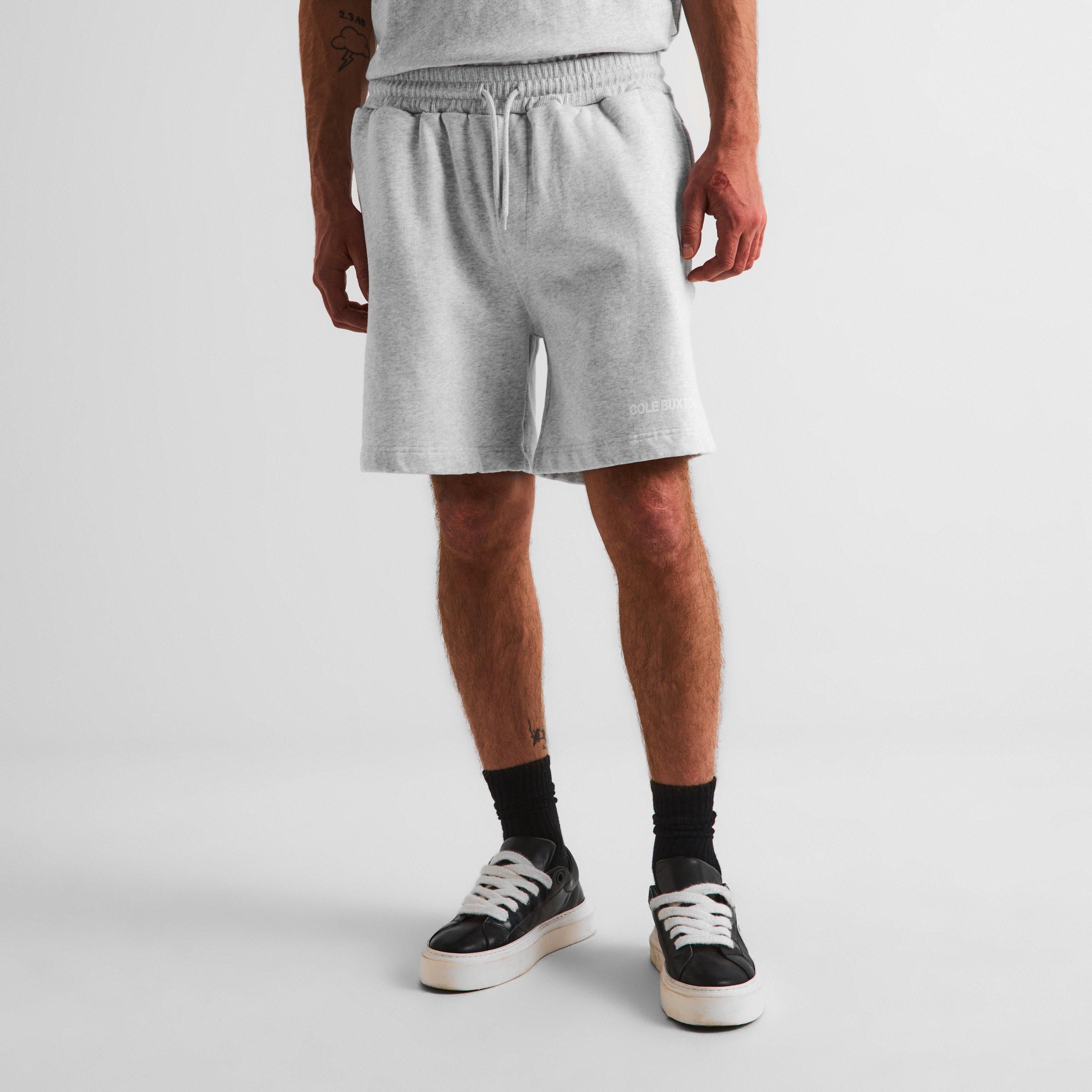 Light Grey Marl - Cole Buxton - Men's Fleece Jogger Shorts - 3