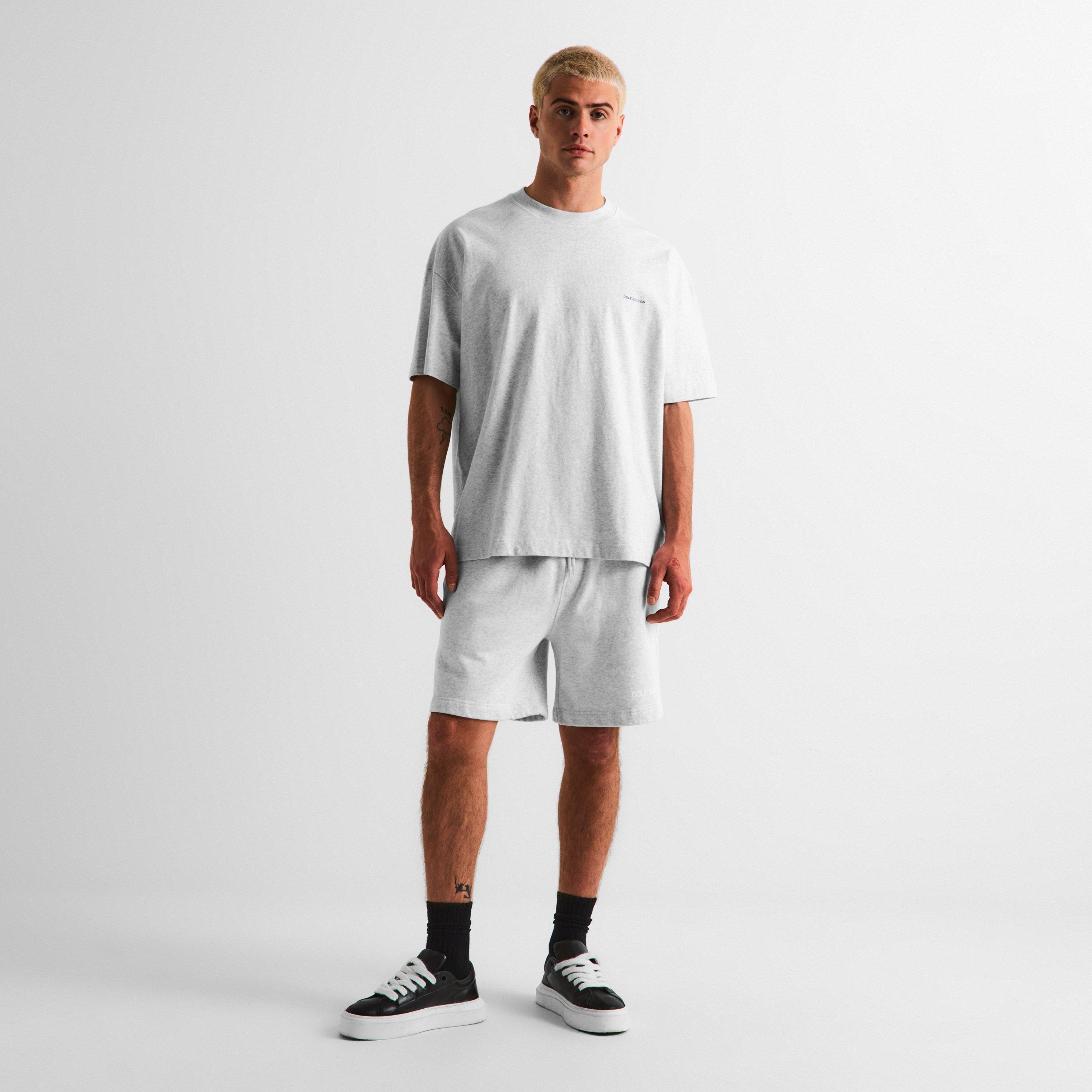 Light Grey Marl - Cole Buxton - Men's Fleece Jogger Shorts - 6