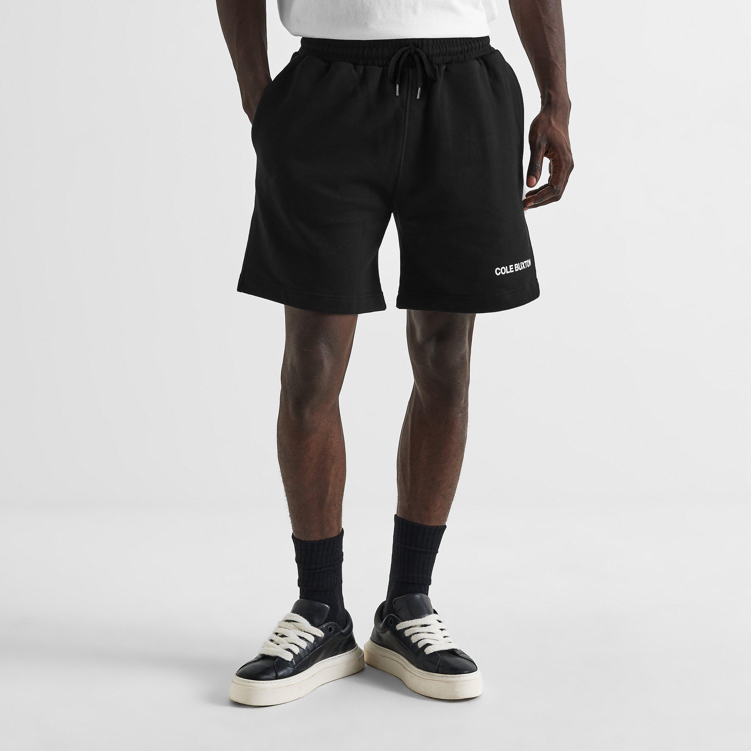Black - Cole Buxton - Men's Fleece Jogger Shorts - 3