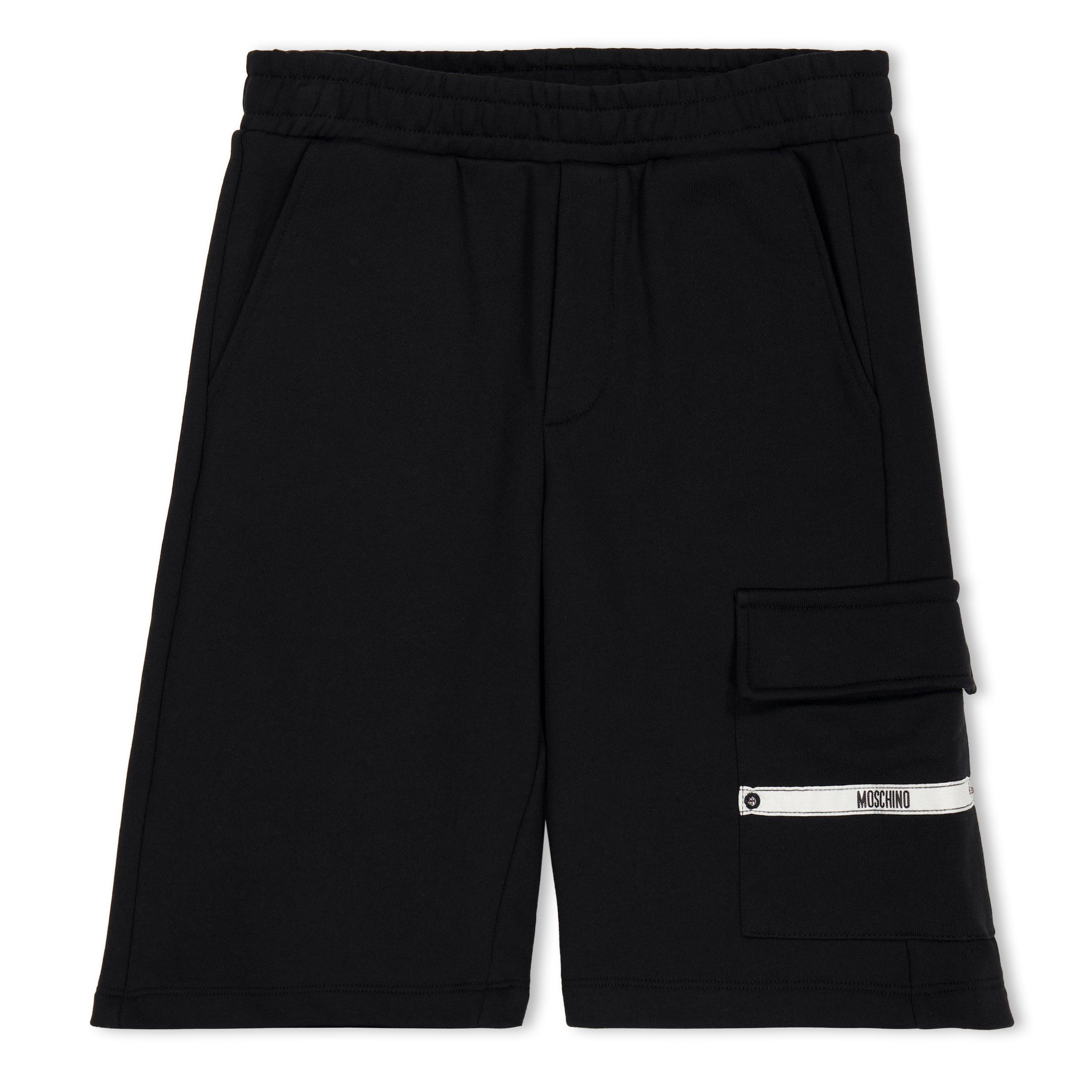 Moschino Kids' Fleece Jogger Shorts - Black 60100 - Size 10Y
