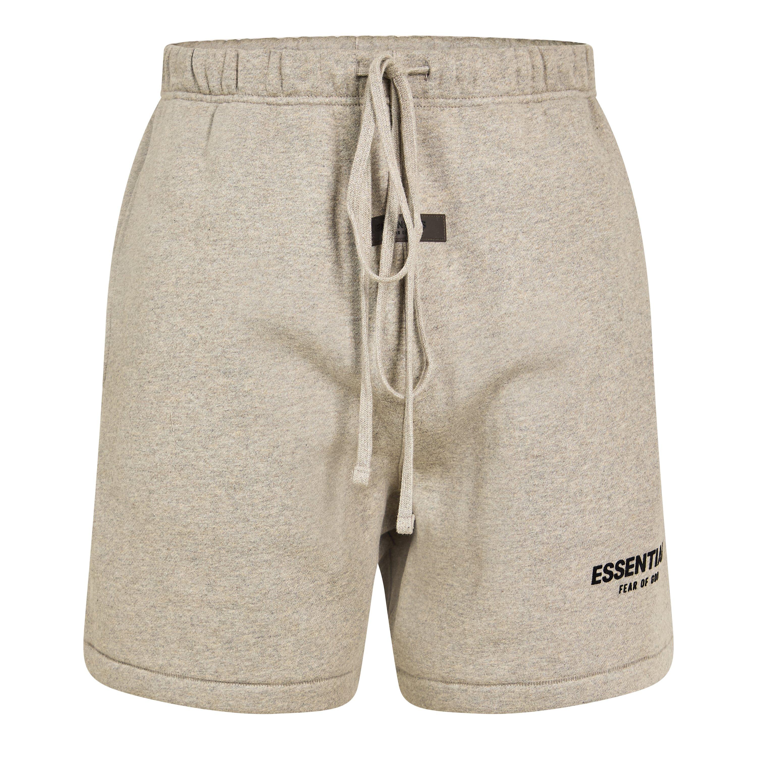 Dark Oatmeal - Fear Of God Essentials - Unisex Adults Fleece Jogger Shorts - 1