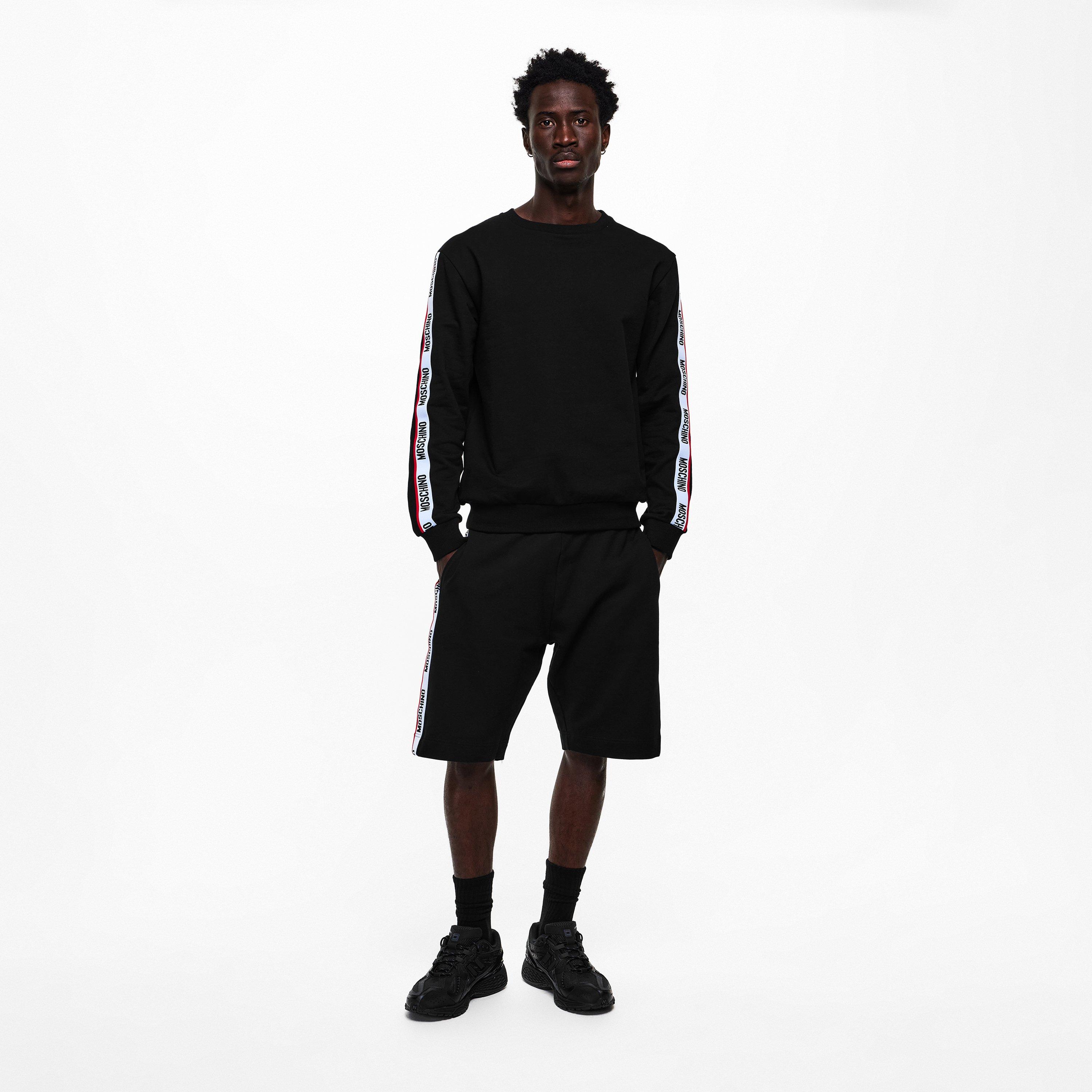 Black - Moschino - Men's Fleece Jogger Shorts - 6